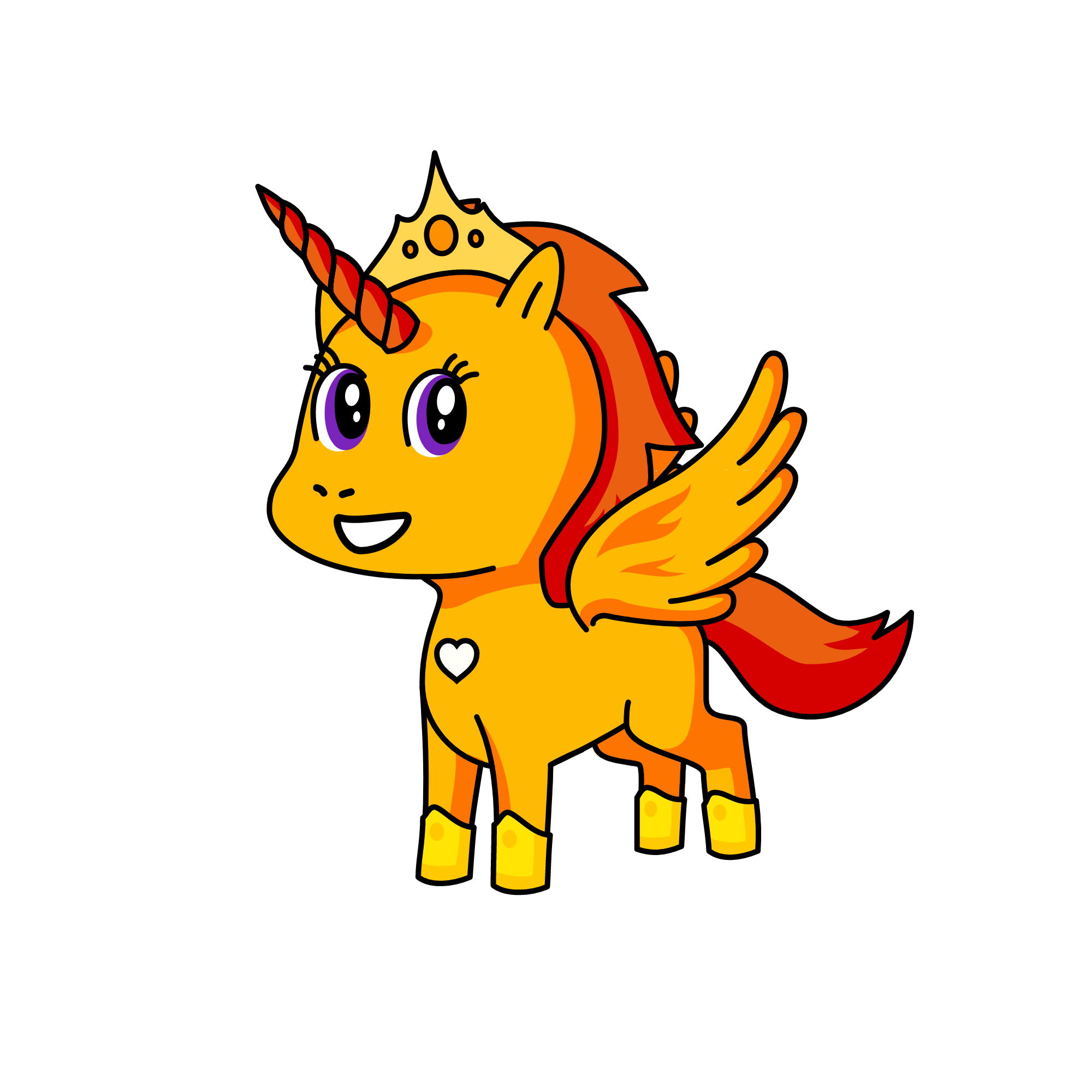 Princess Orange, the unicorn