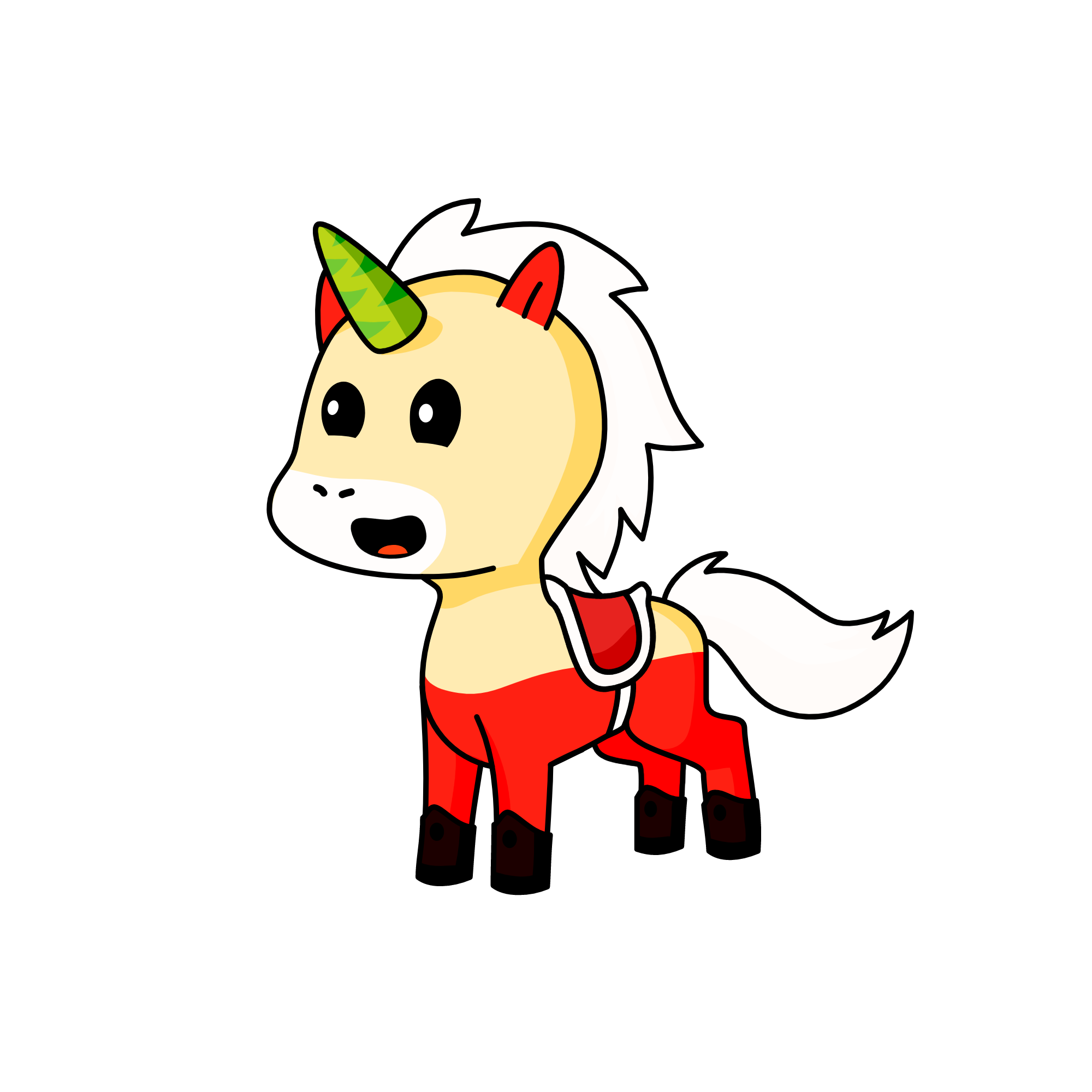 Santa, the unicorn