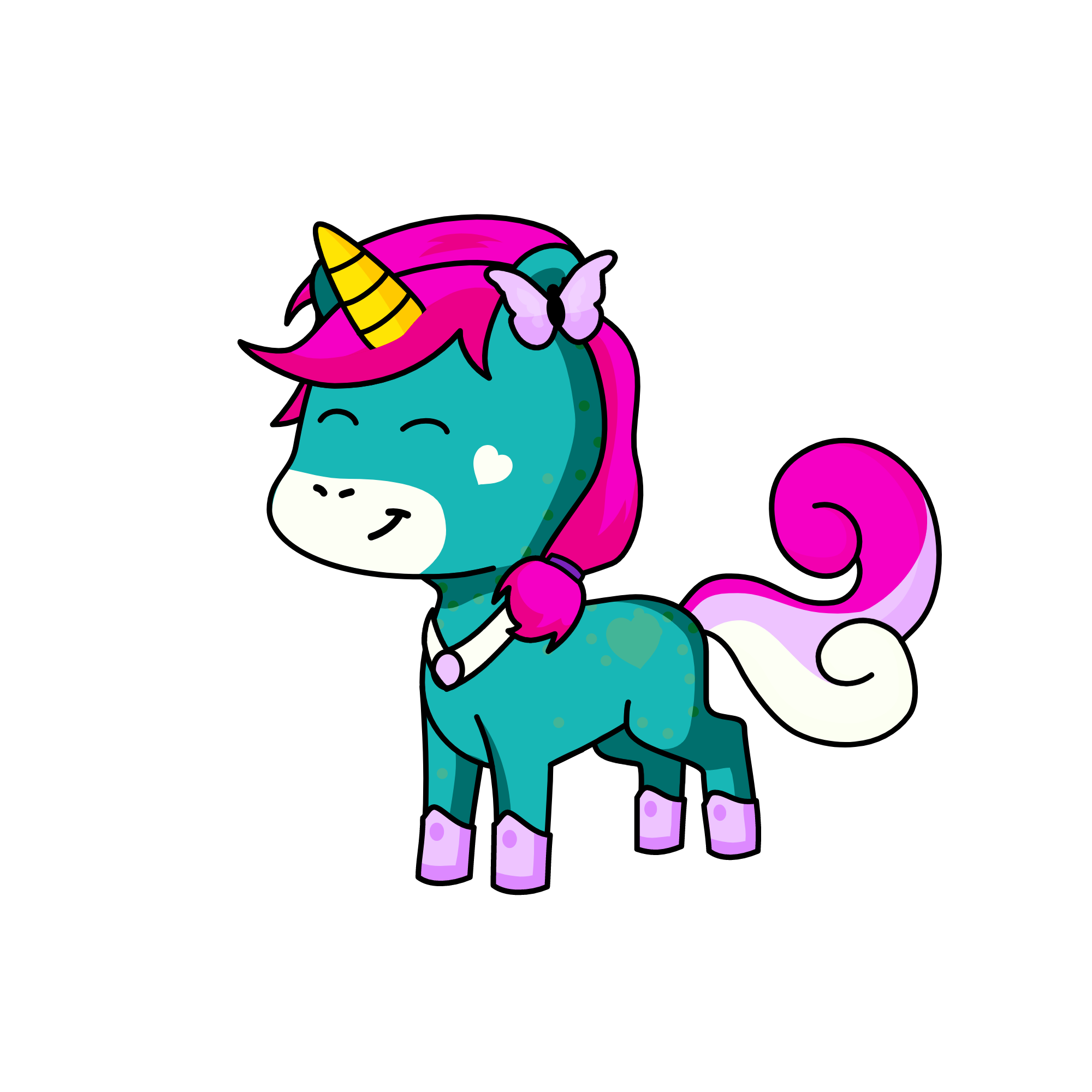 Blue Sundance, the unicorn