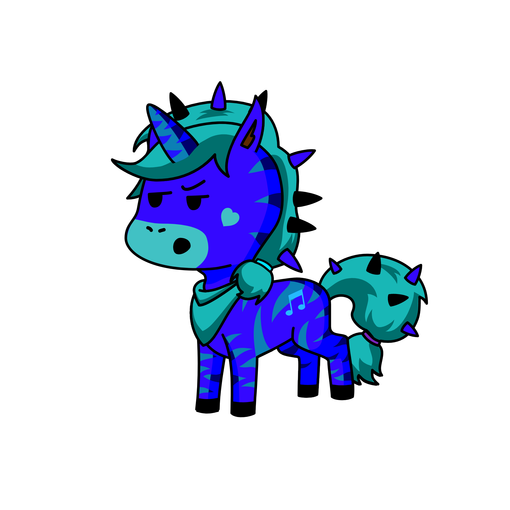 Bluey, the unicorn