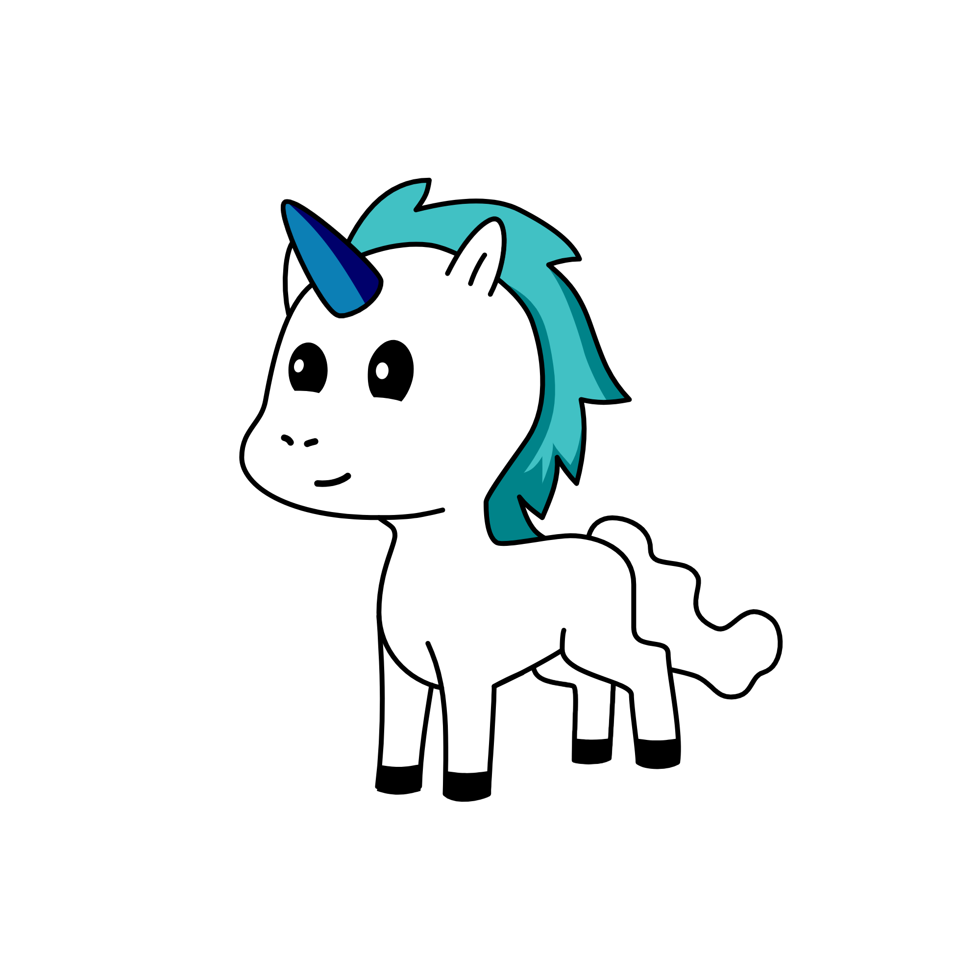 Bluberry, the unicorn