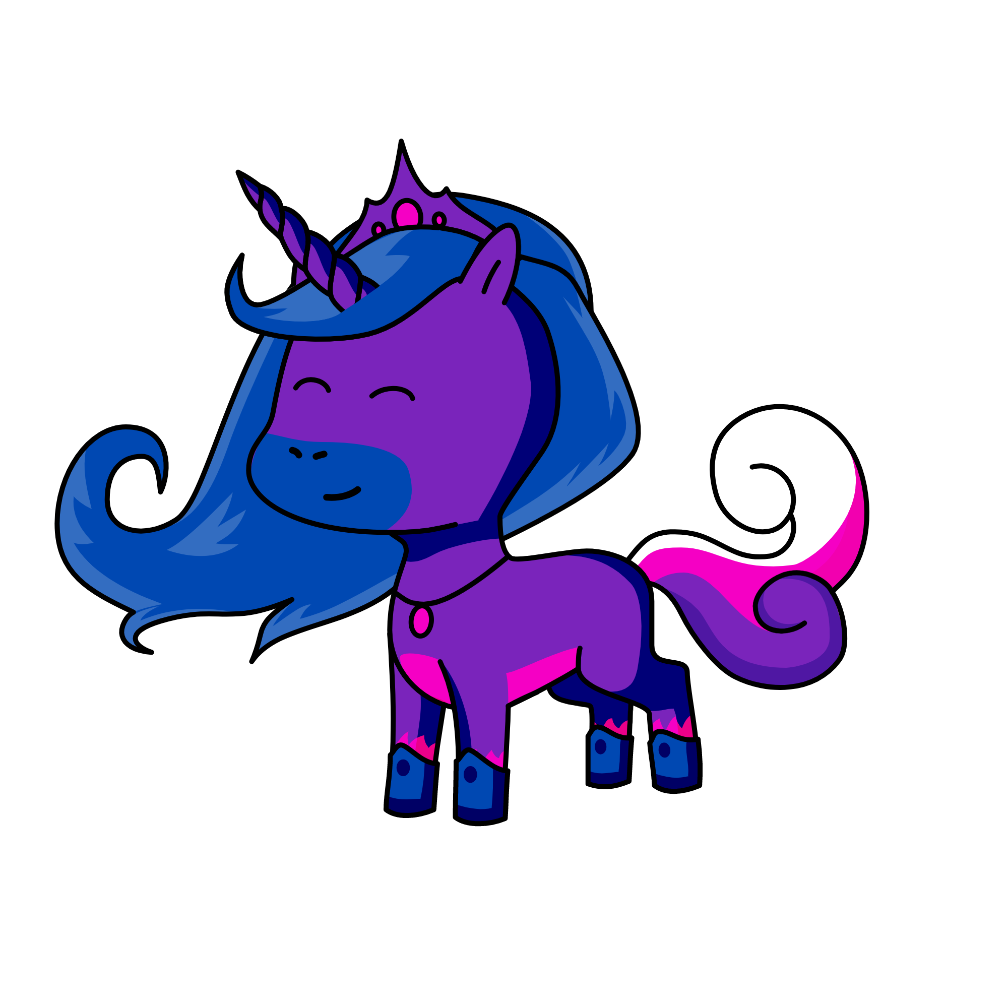 Violet, the unicorn