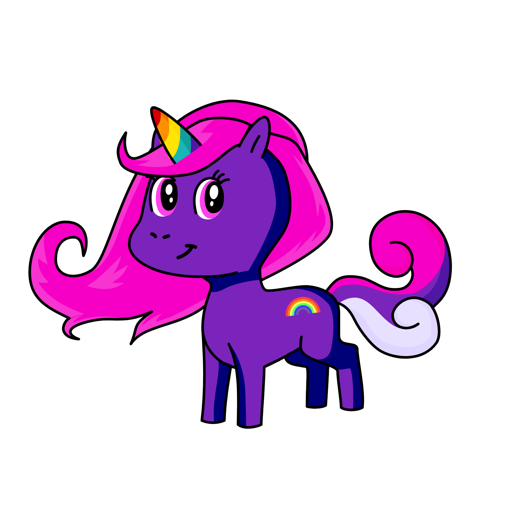 Rainbow, the unicorn