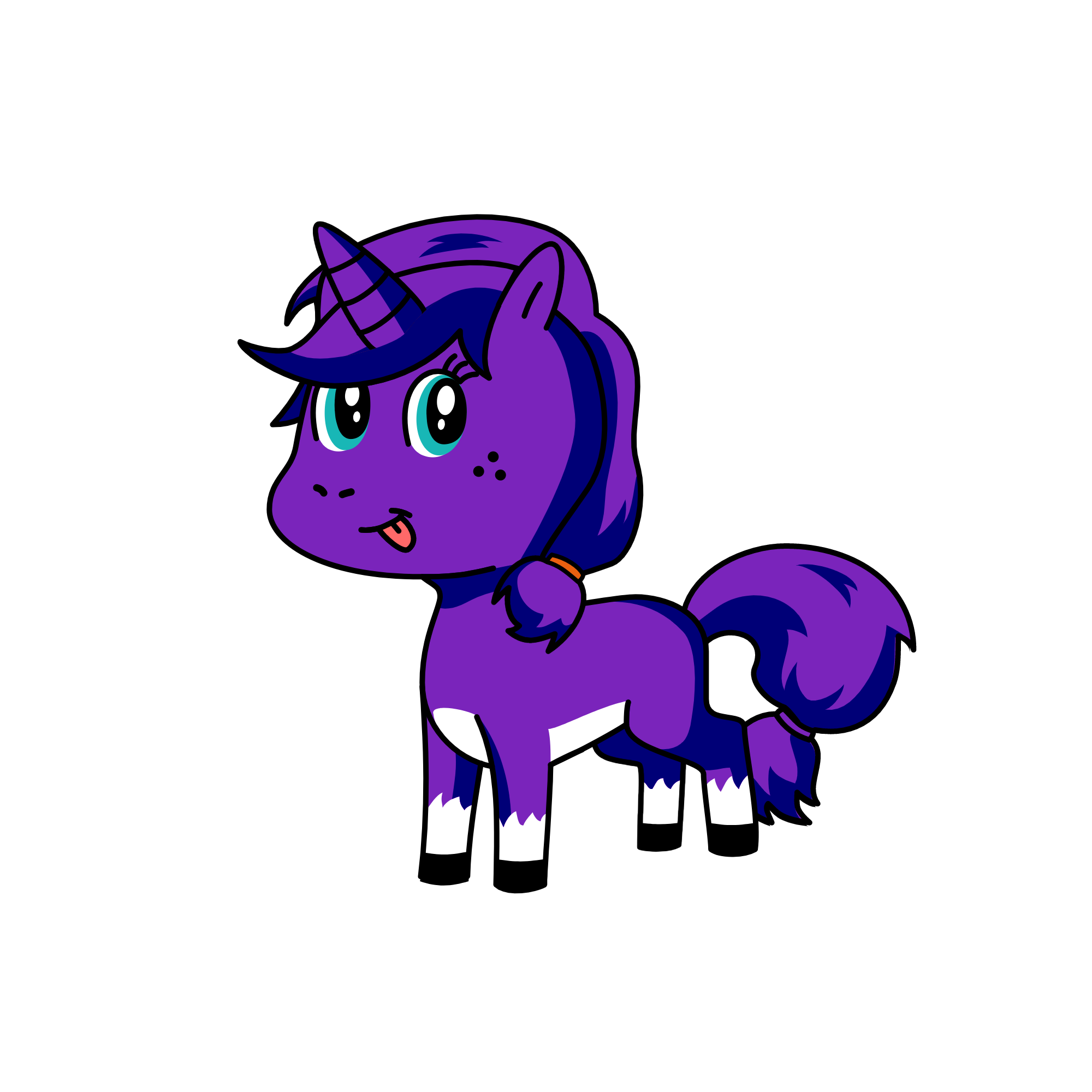 Purple, the unicorn