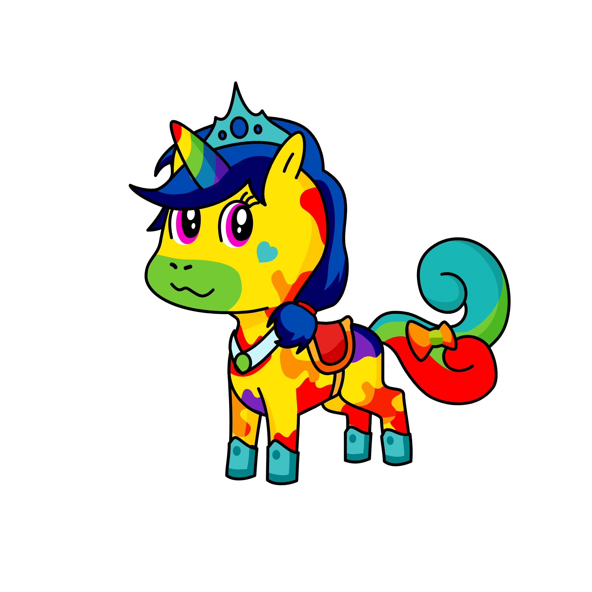 Princess Rainbow, the unicorn