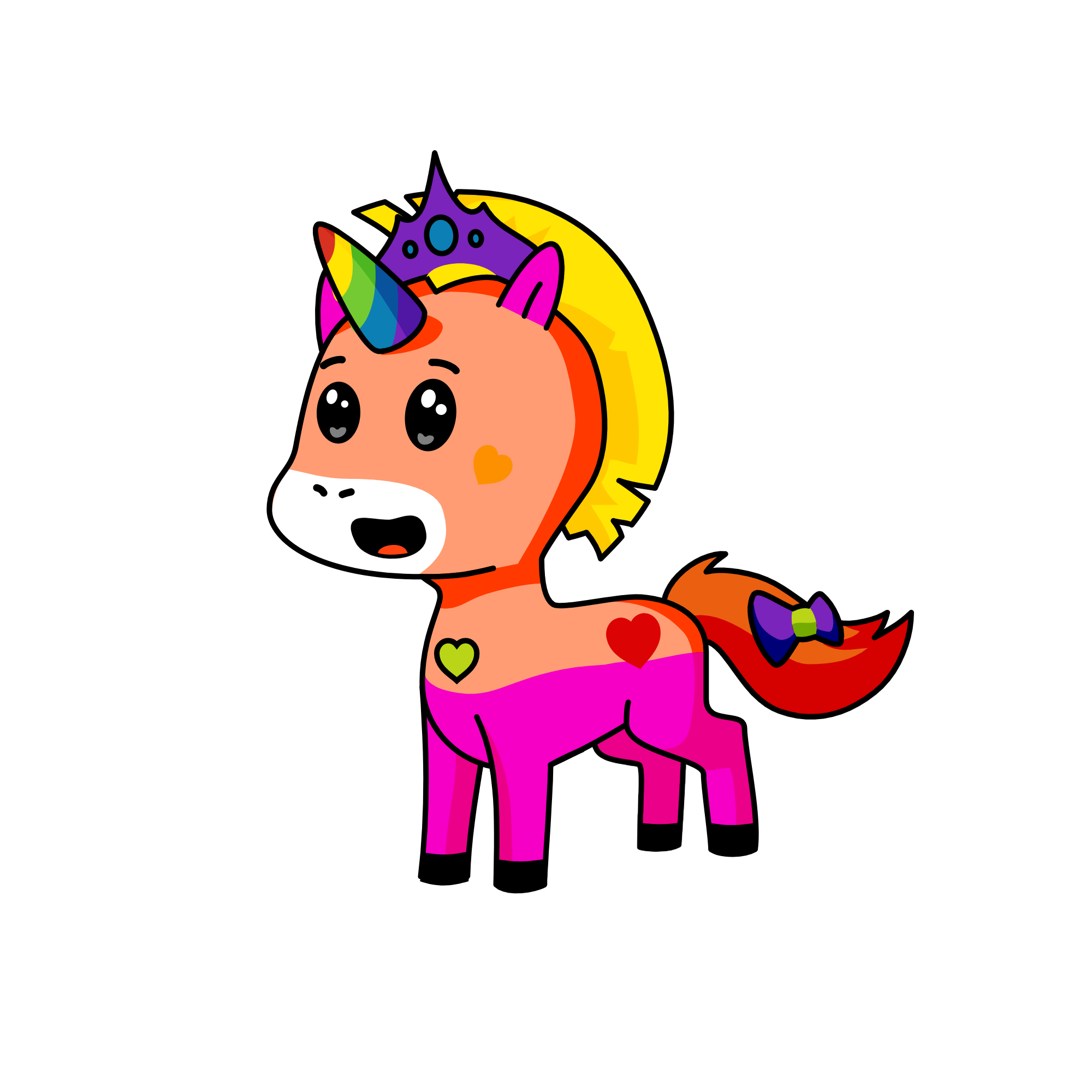 Rainbow, the unicorn