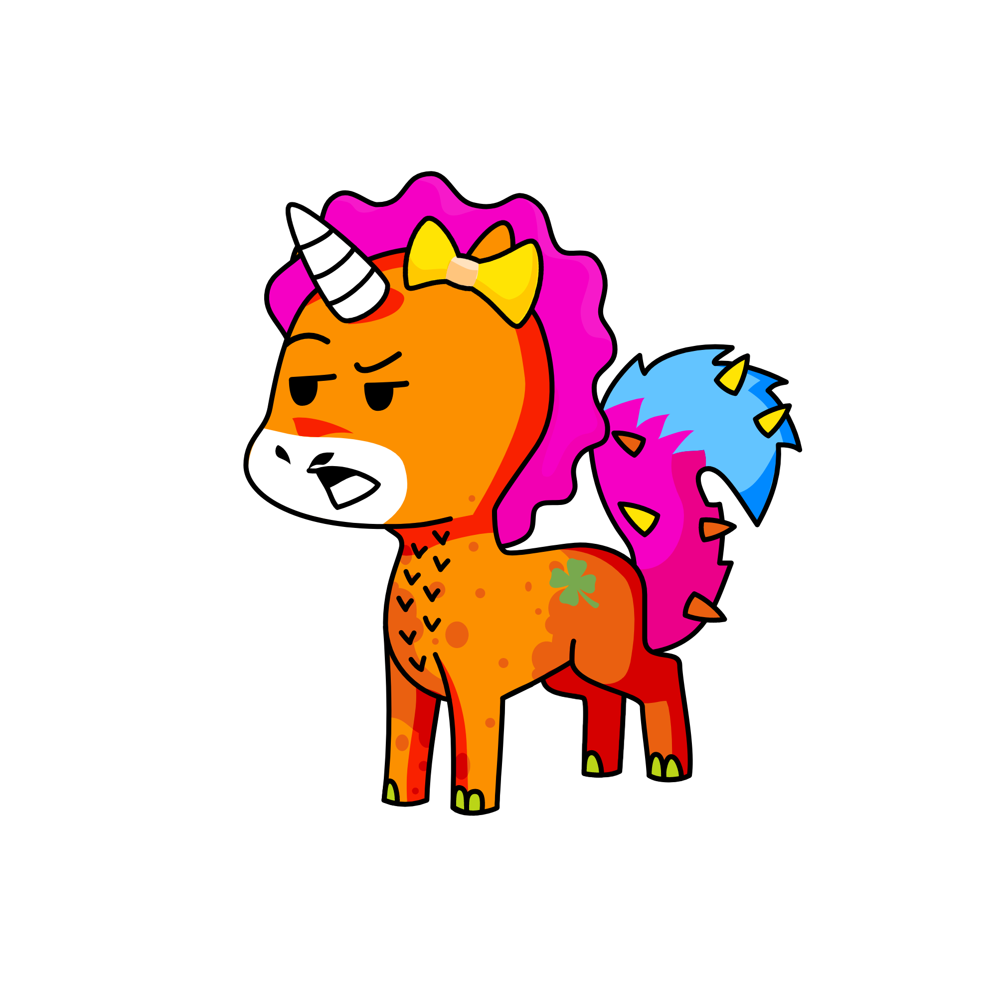 Opposite Skye, the unicorn