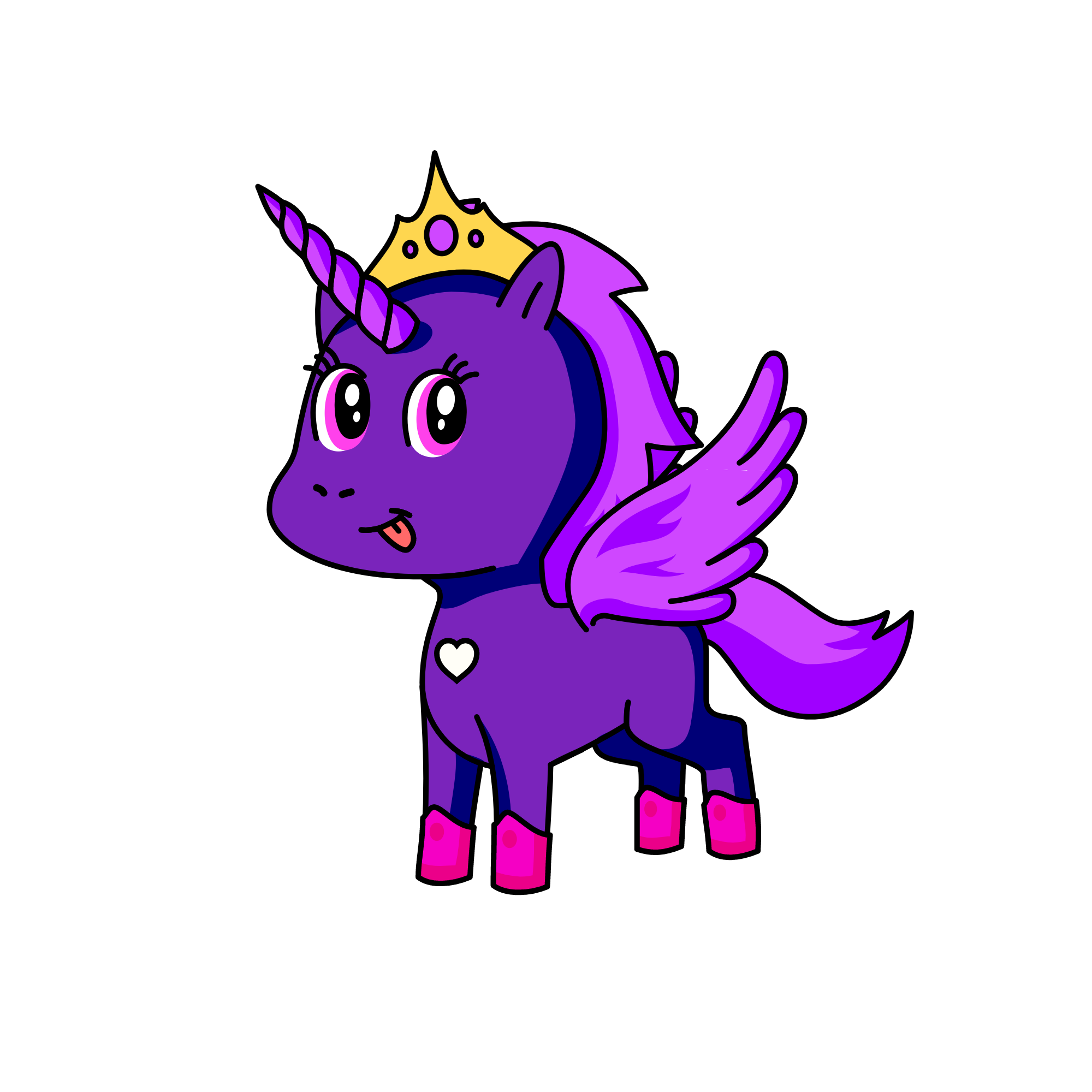 Princess Purple, the unicorn