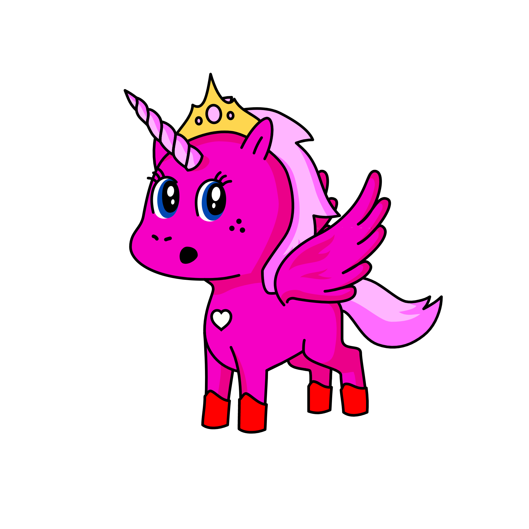 Princess Pink, the unicorn