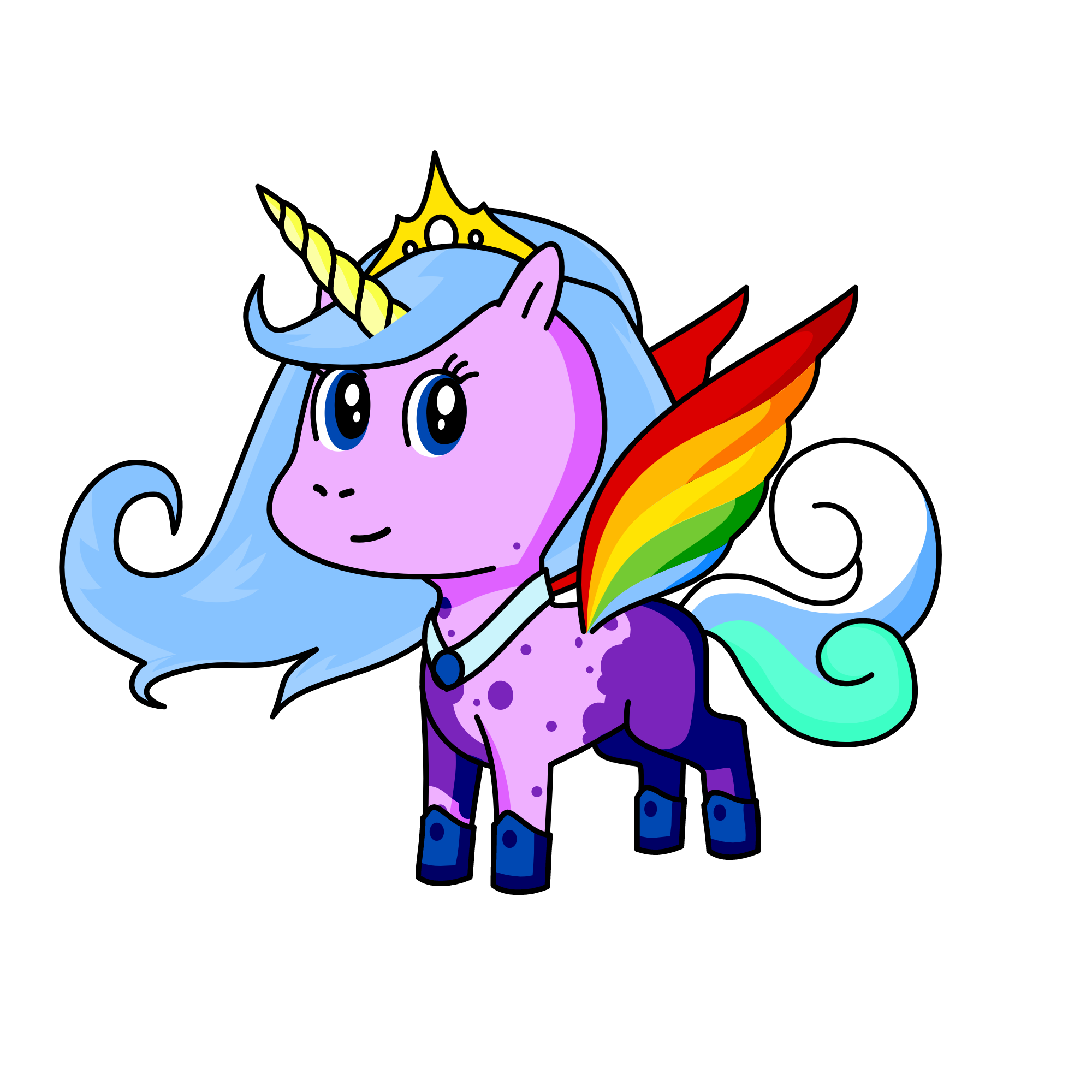Queen Rainbow, the unicorn