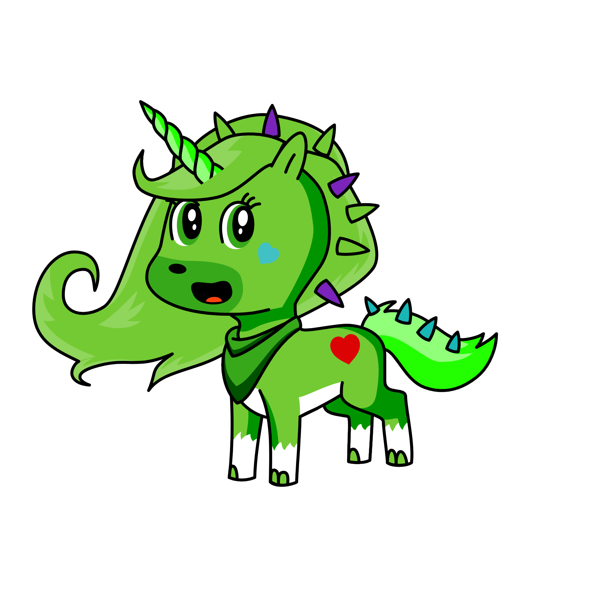 Queen Farrah of the forest, the unicorn