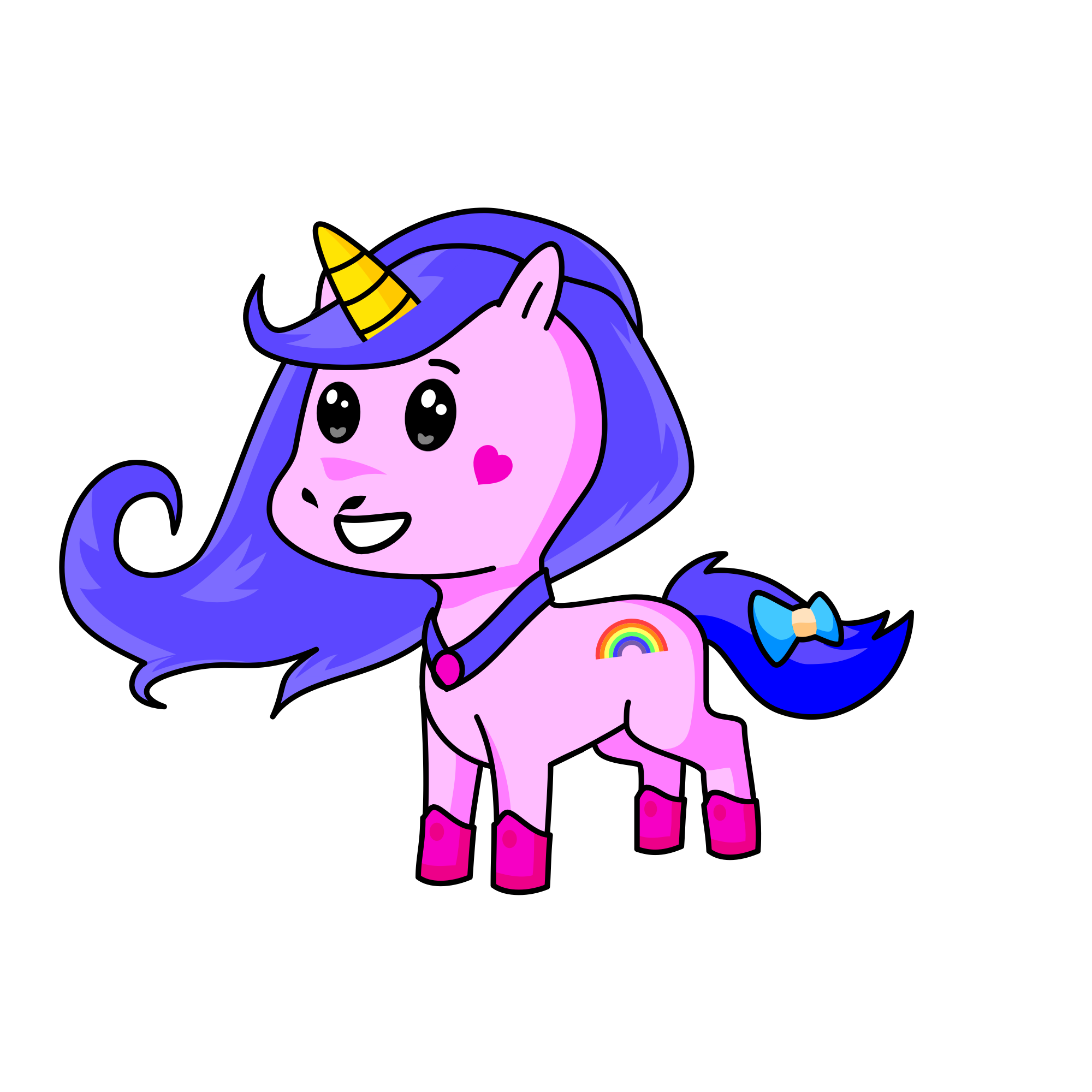 Rainbow , the unicorn