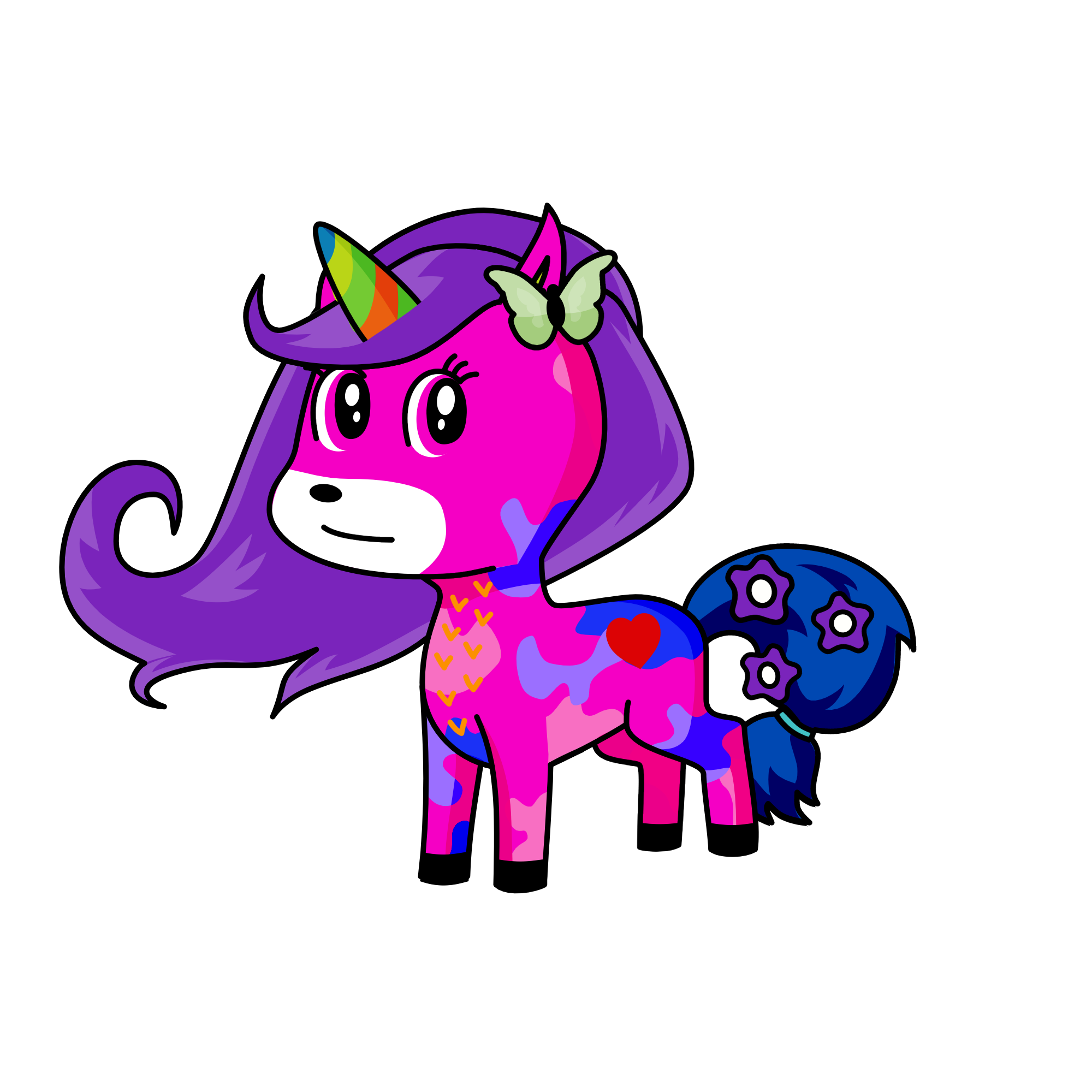 Rainbow, the unicorn