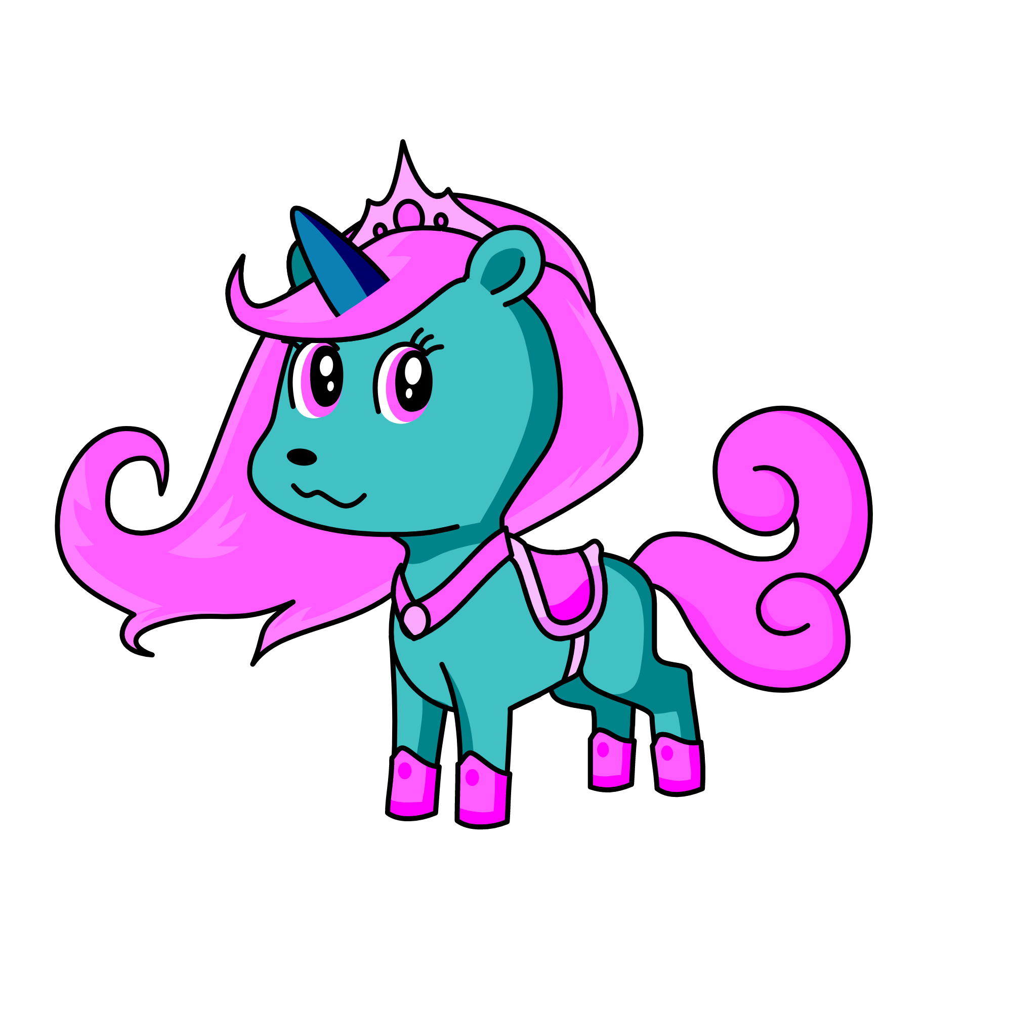 the pink queen, the unicorn