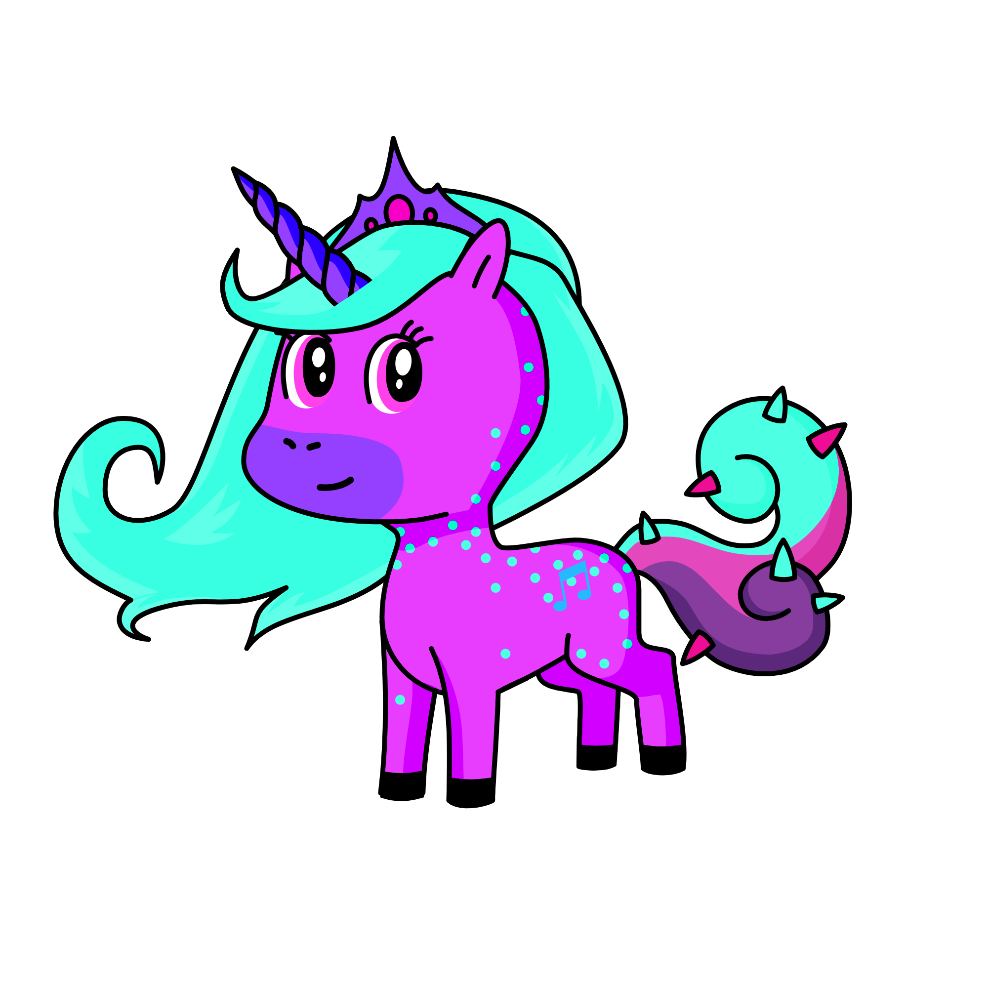 Queen Cloadiea of the clouds, the unicorn