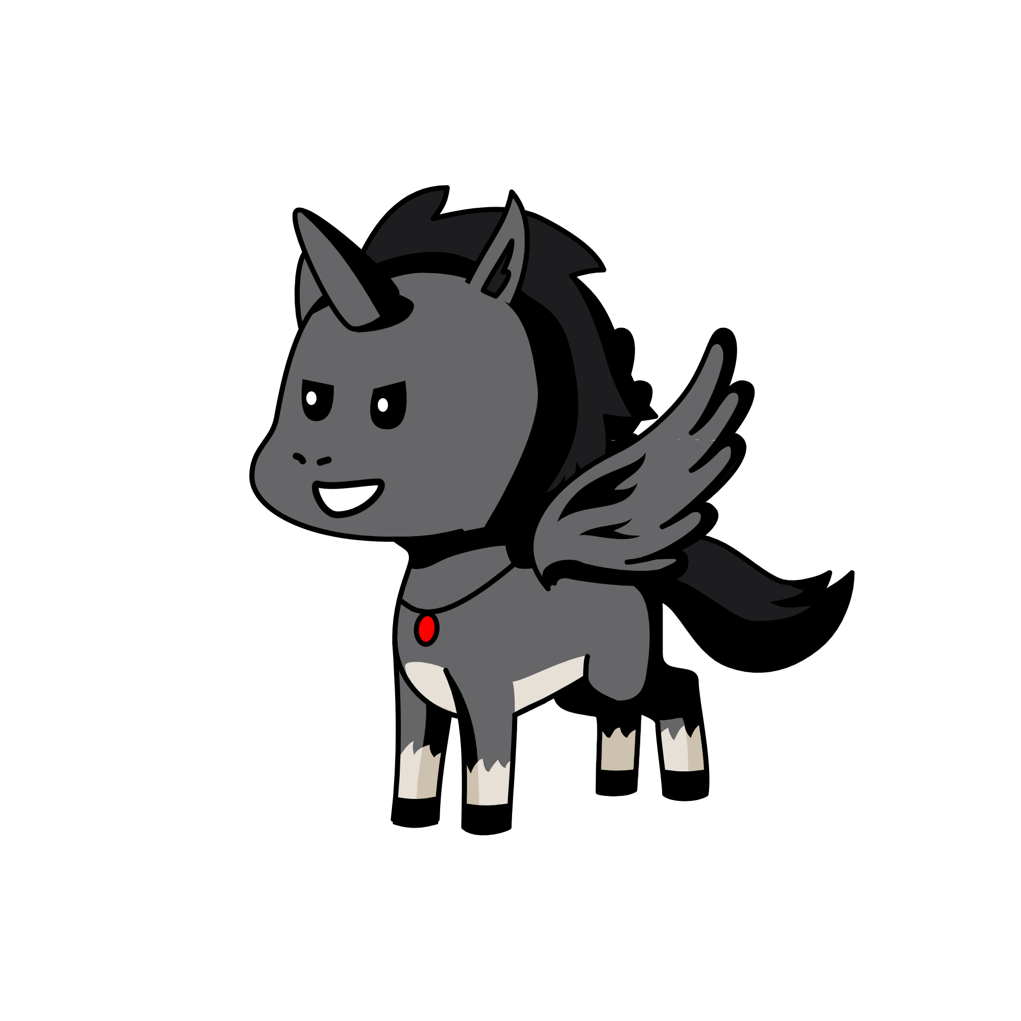 Fumo, the unicorn
