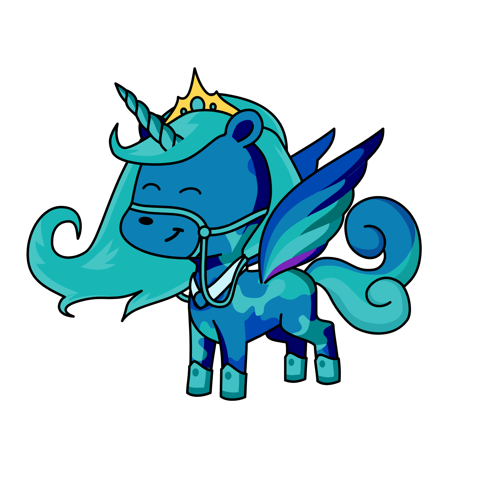 snowy the ice queen, the unicorn