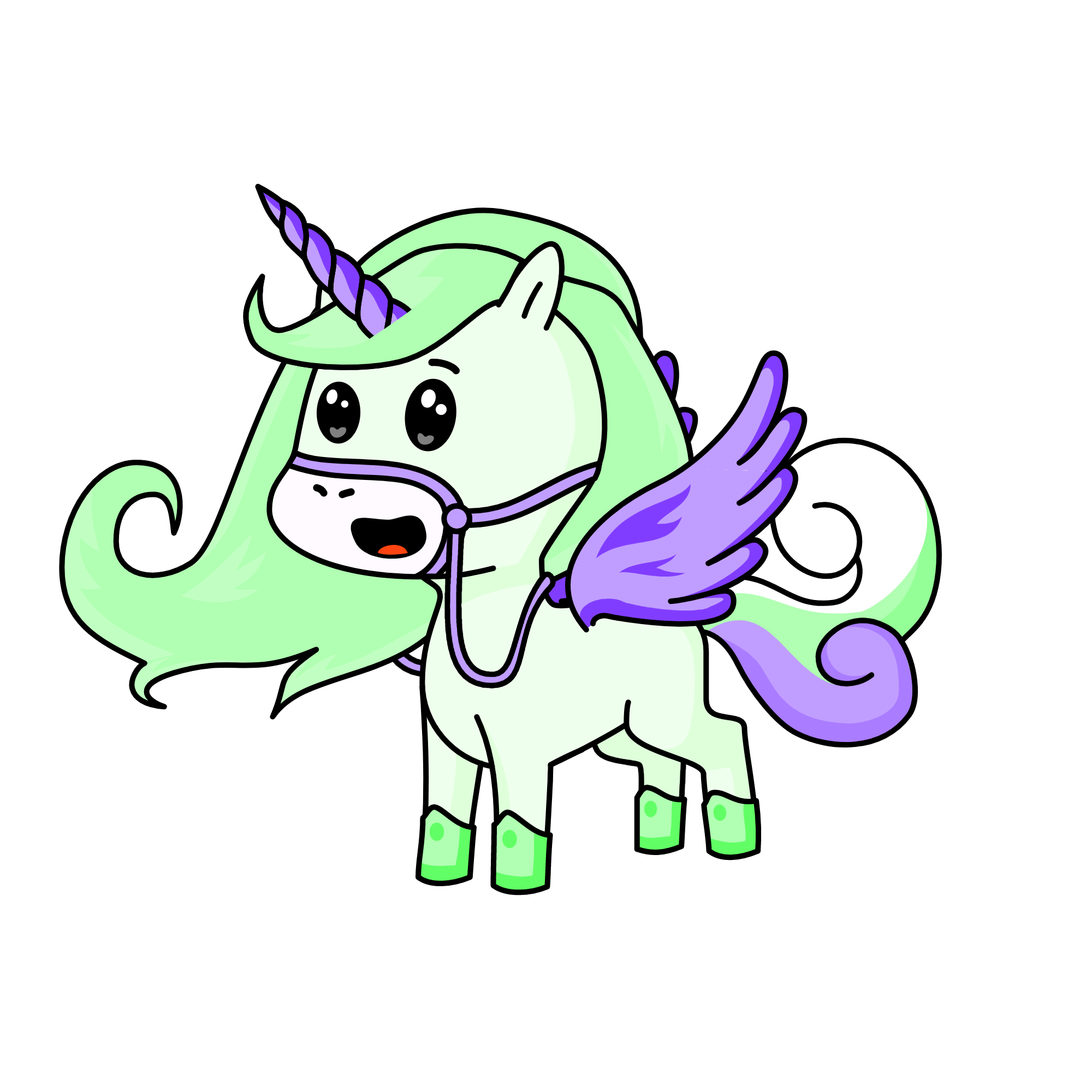 cool gurl, the unicorn