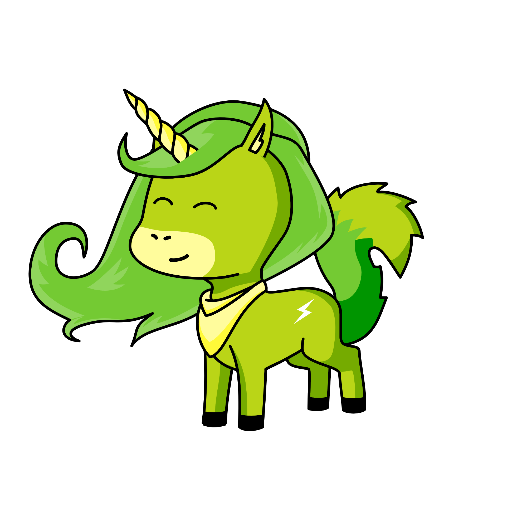 Green Queen, the unicorn