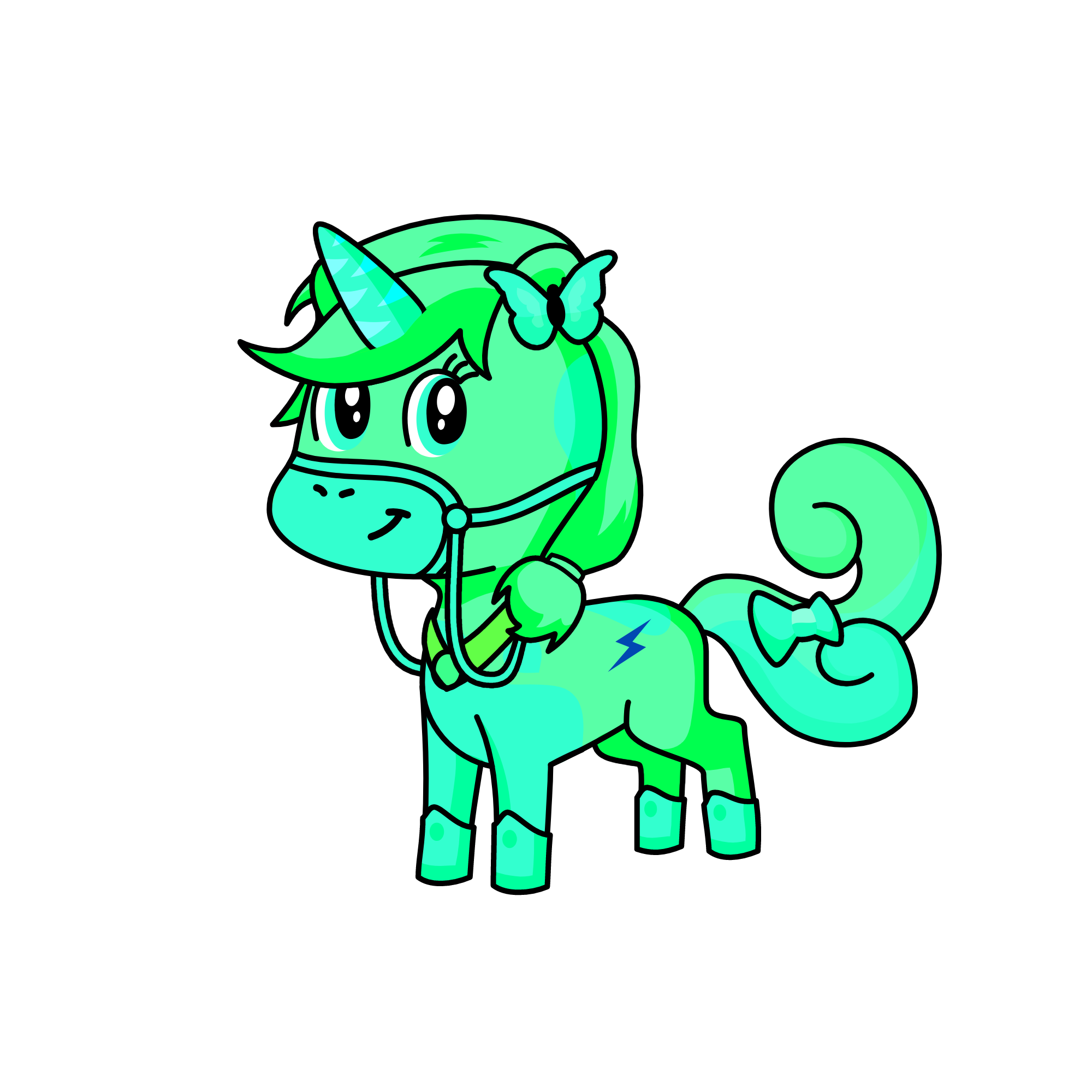 Tealy, the unicorn