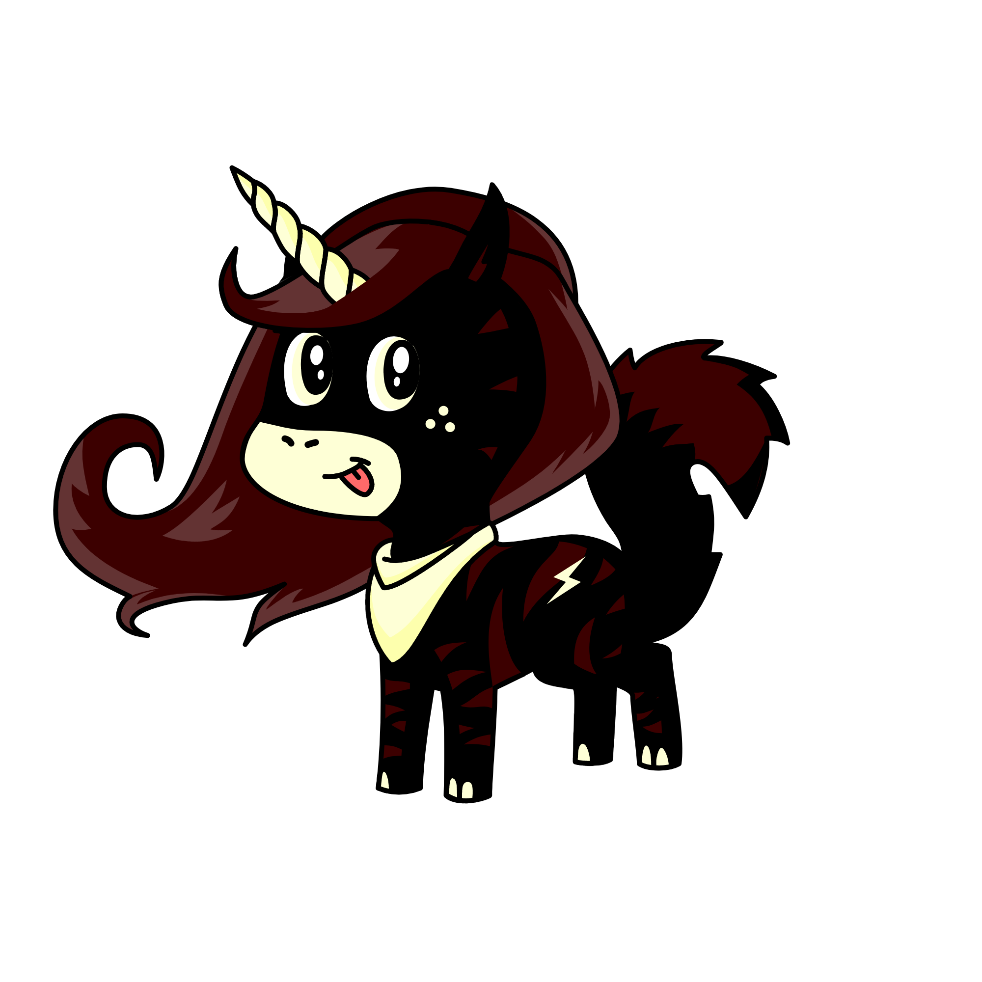 Black Beauty, the unicorn