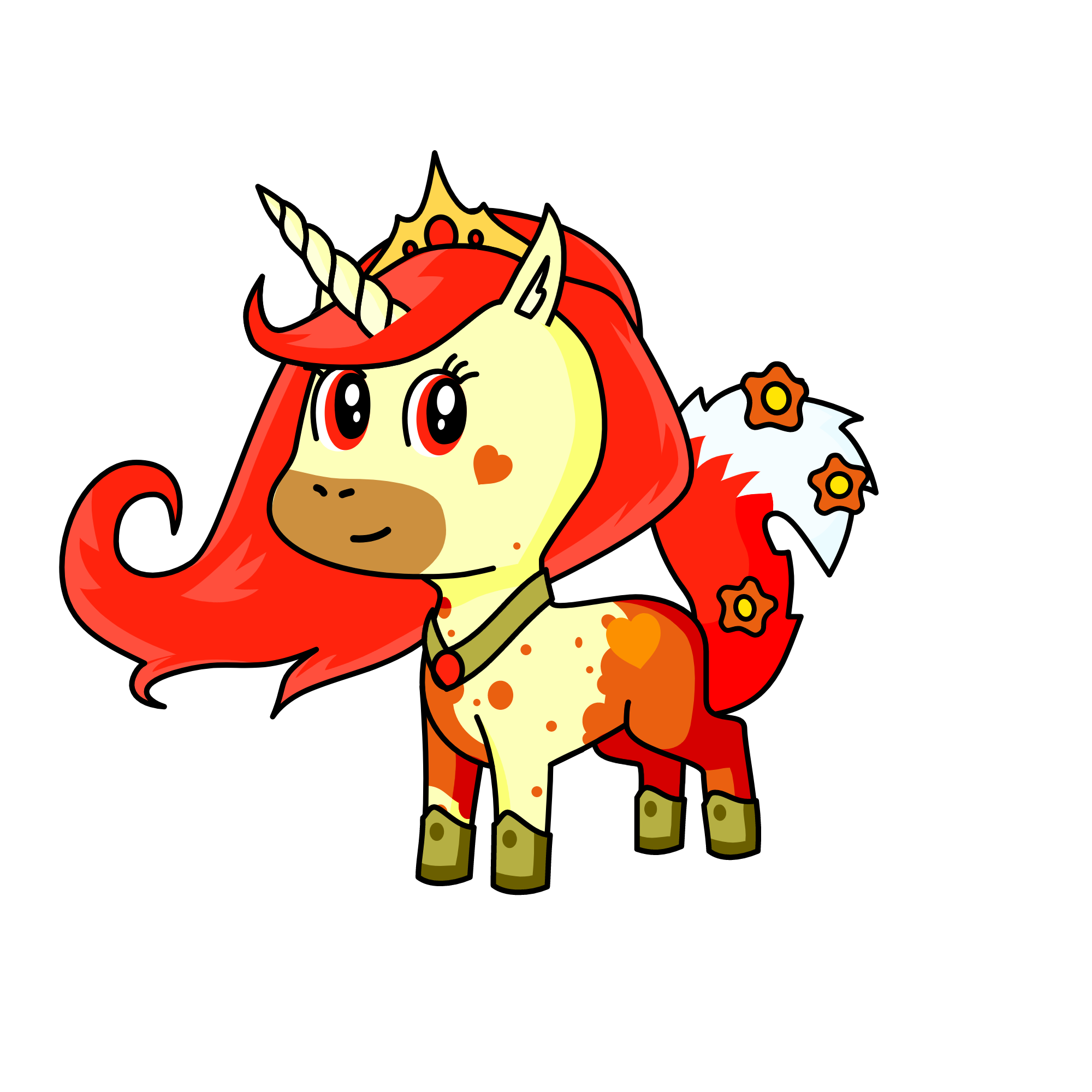 Dawn rose, the unicorn