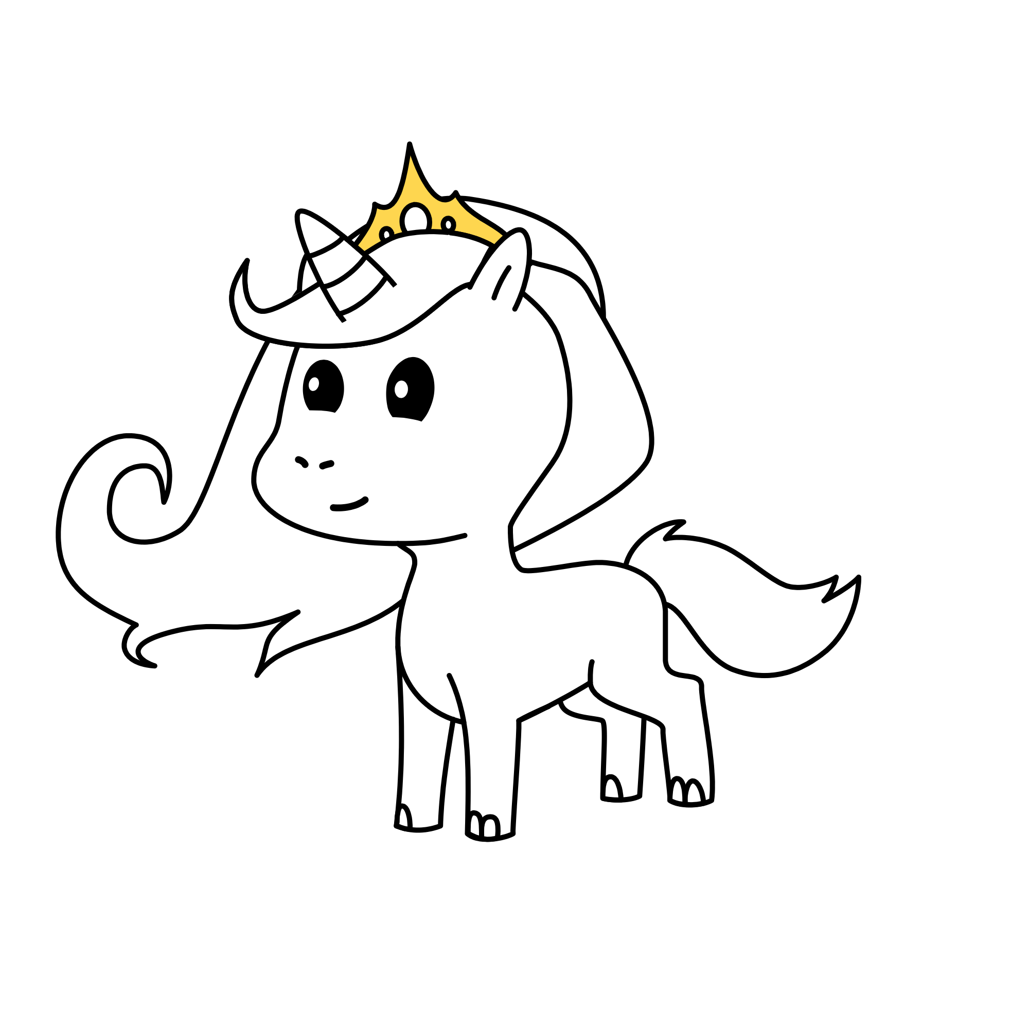 White, the unicorn