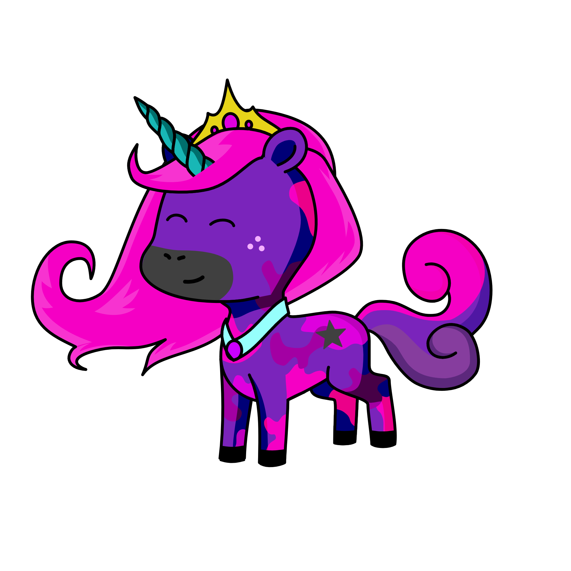 Violet, the unicorn