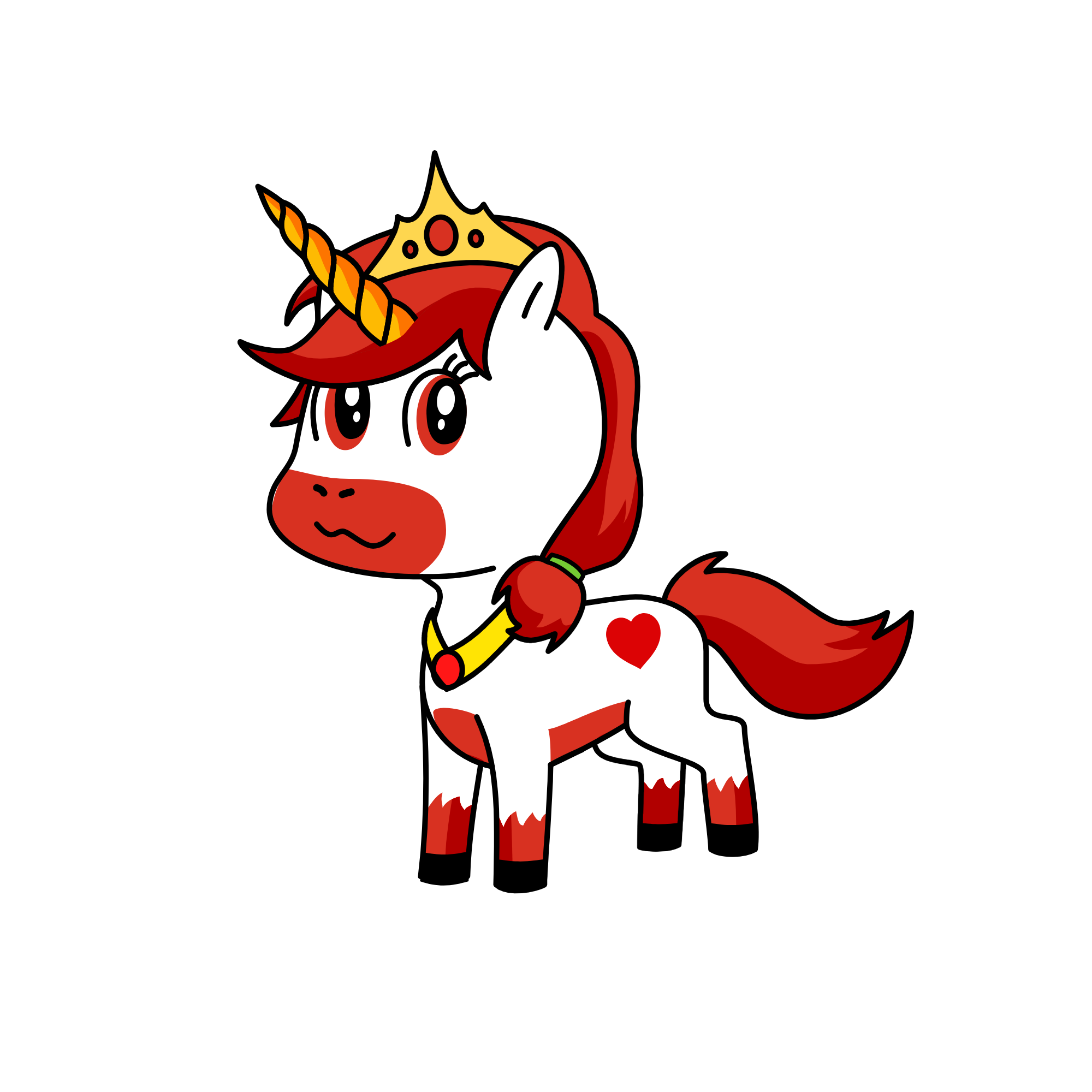 red, the unicorn