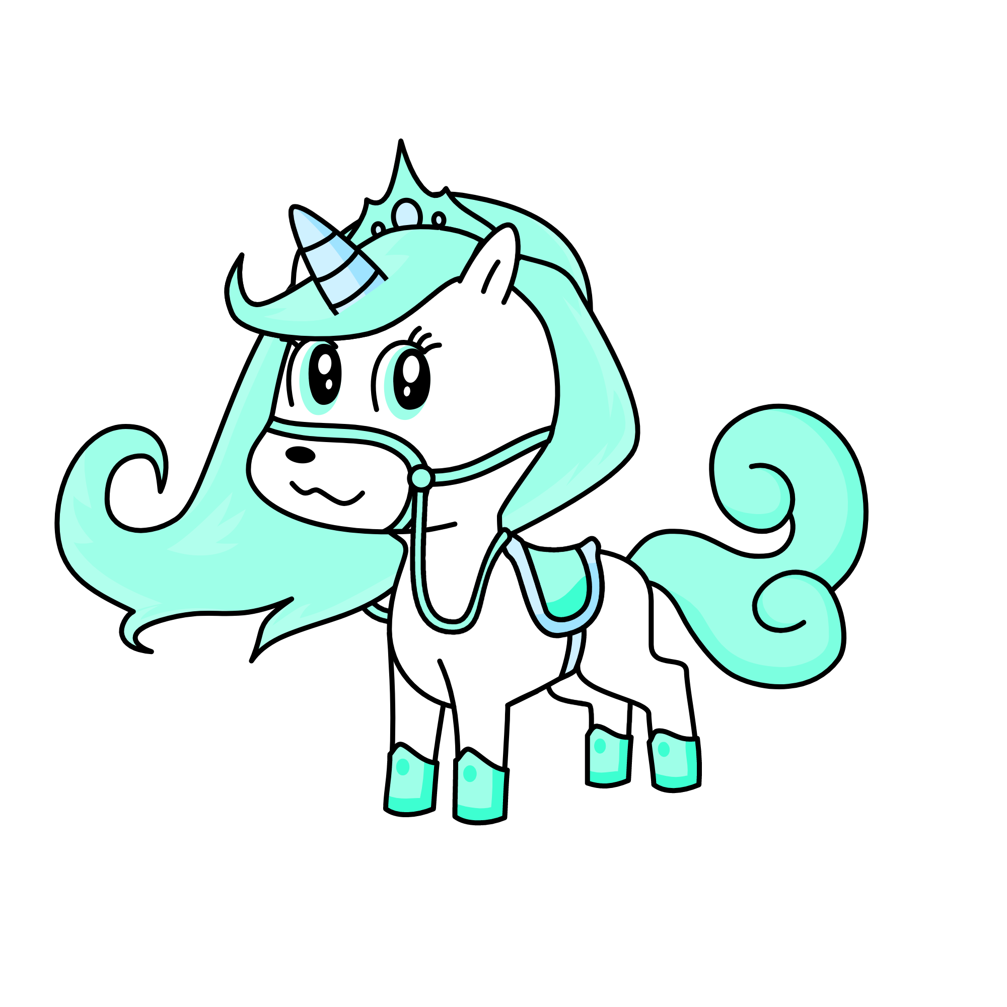 ice or snow queen, the unicorn
