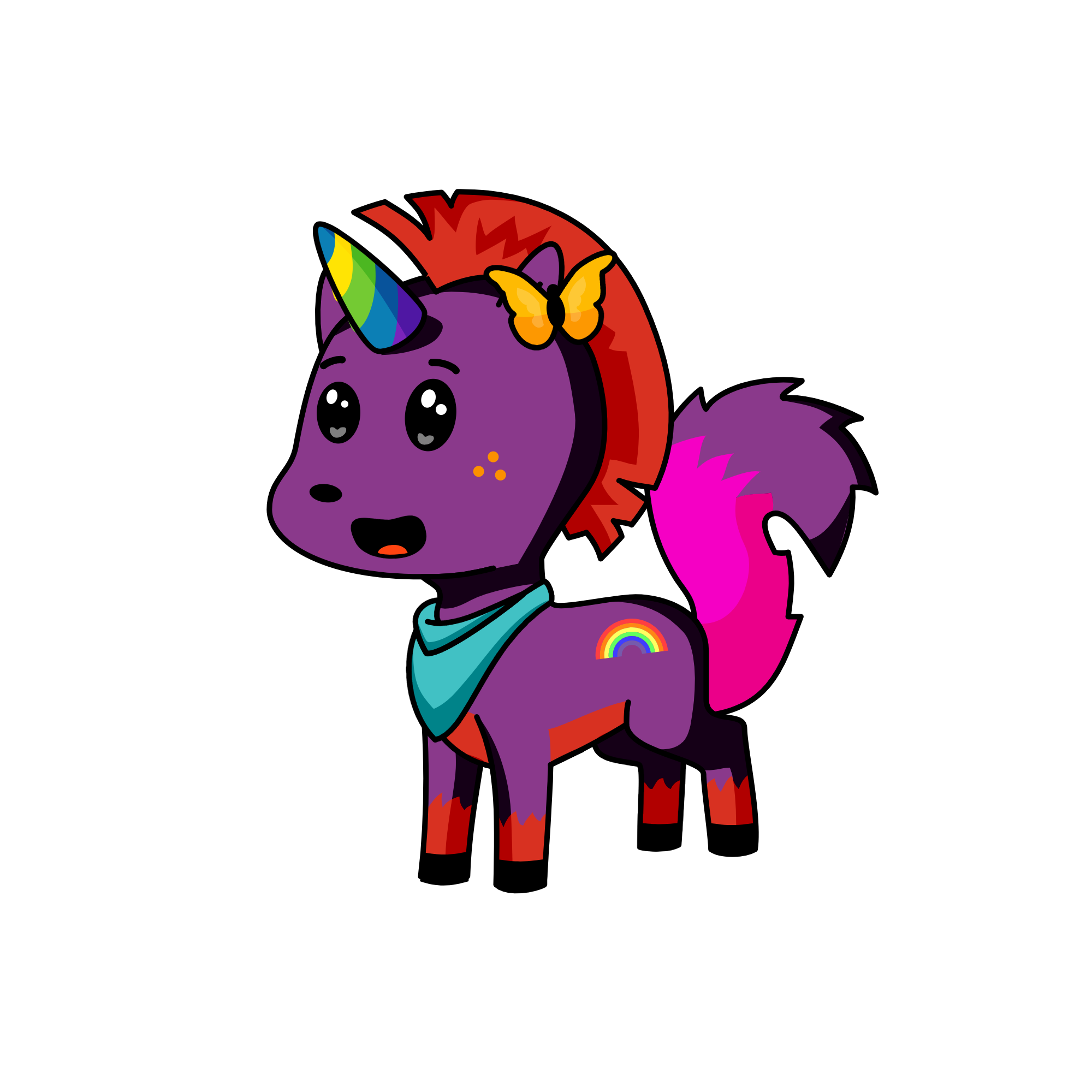 rainbow , the unicorn
