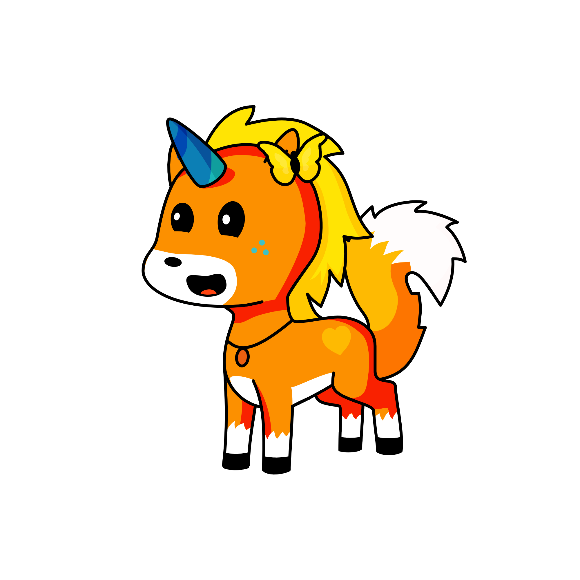 have fox in have unicorn, the unicorn