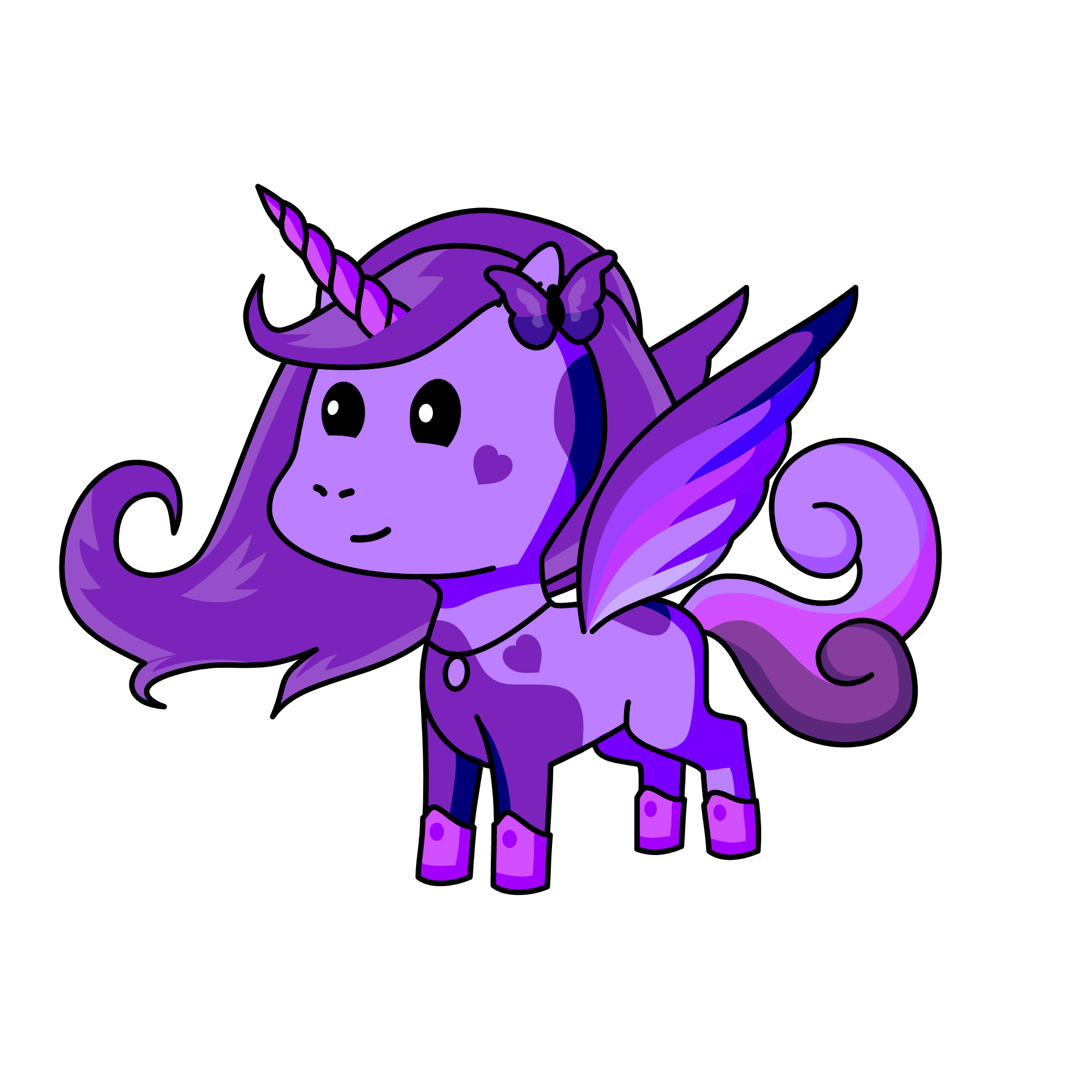 purple, the unicorn