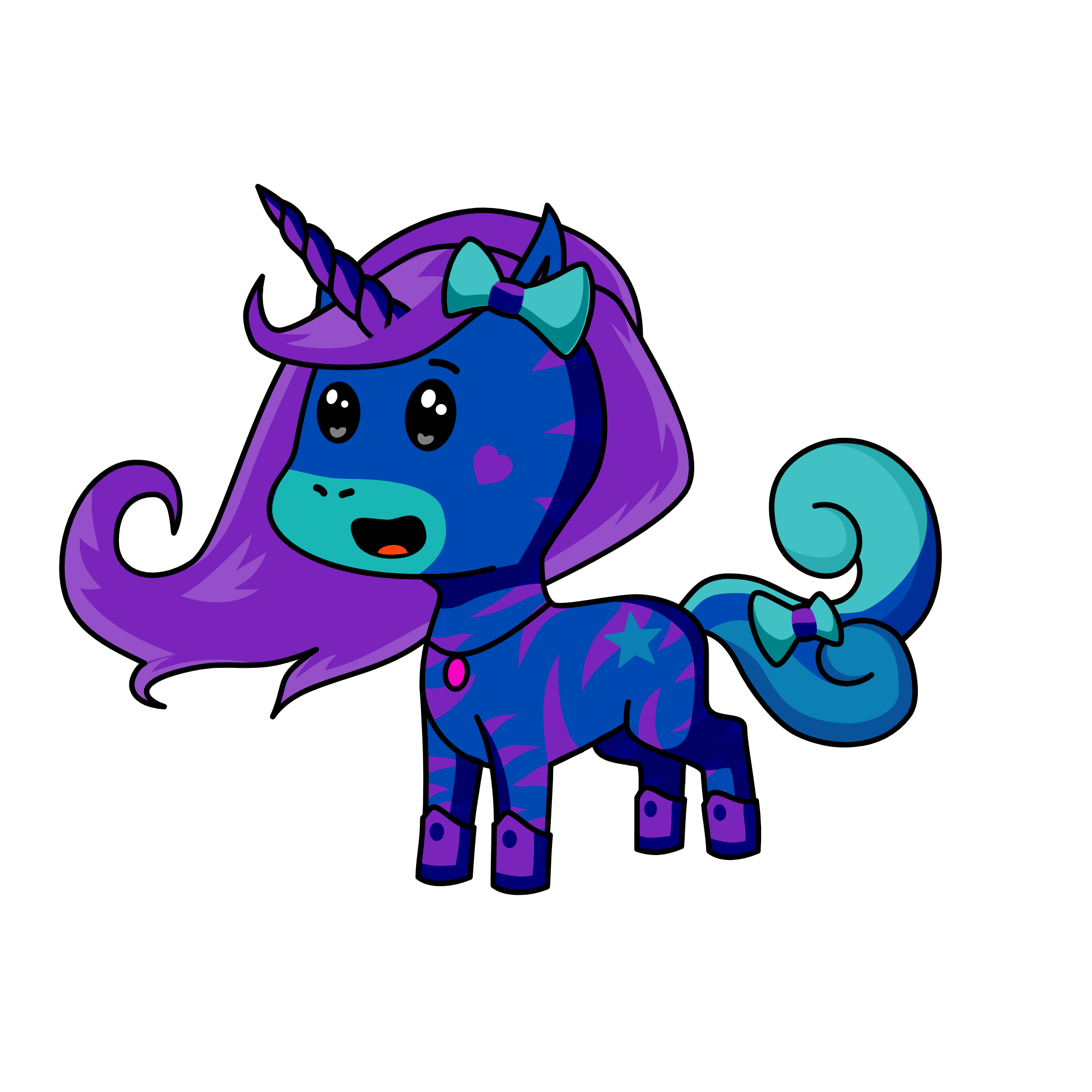 Violet, the unicorn