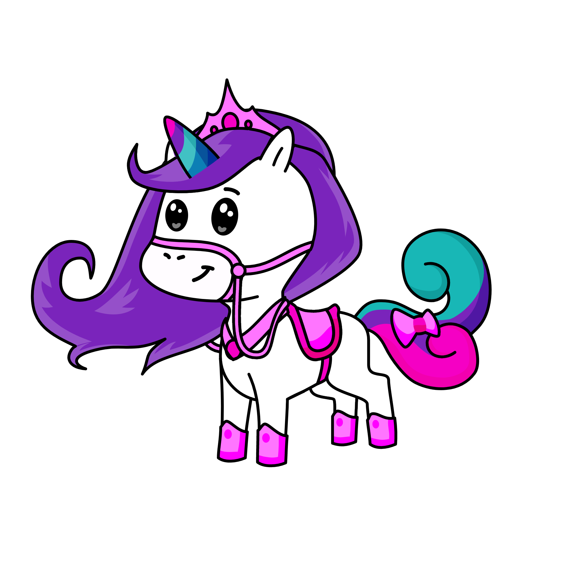 Rainbow rainha dos unicórnios, the unicorn