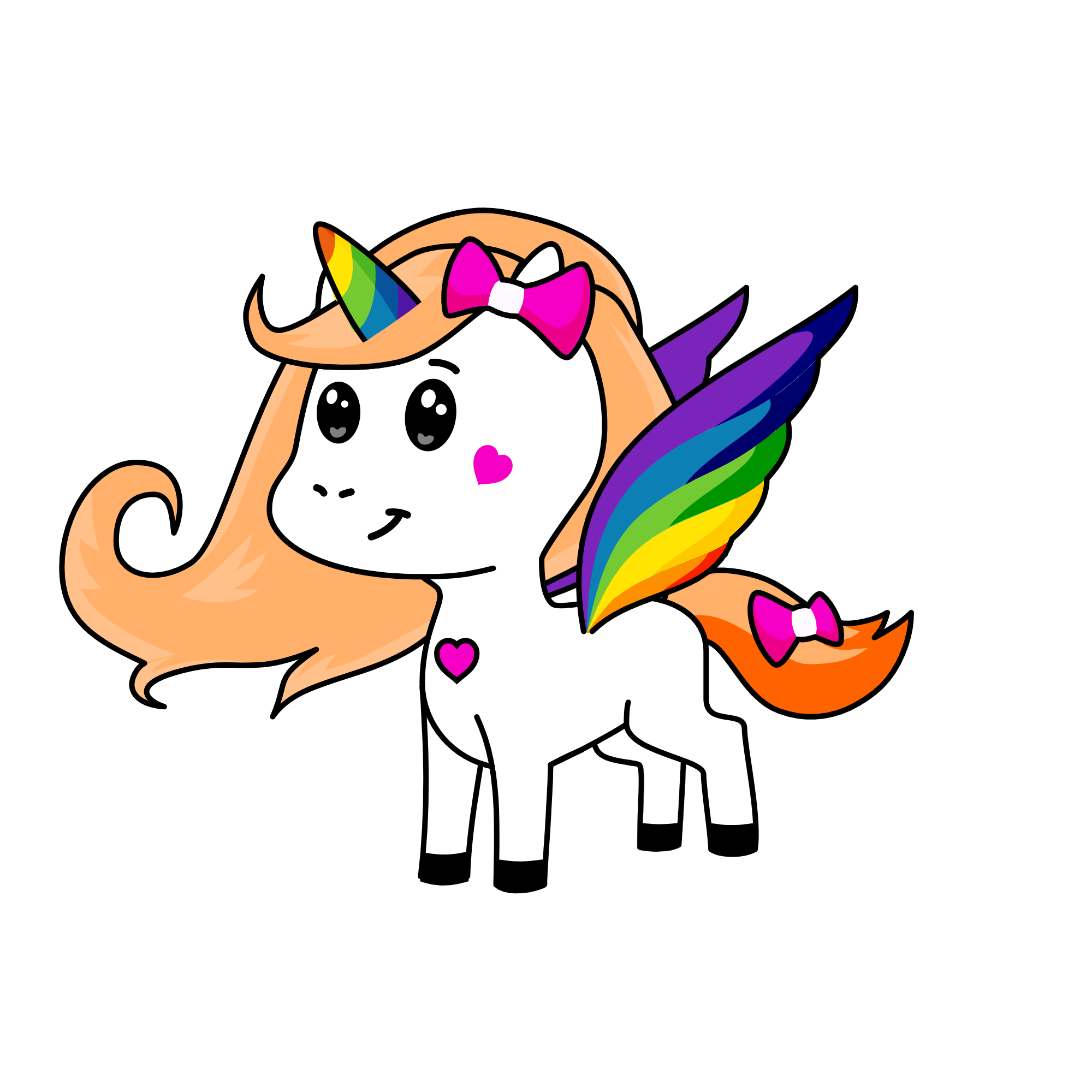Rainbow candy, the unicorn
