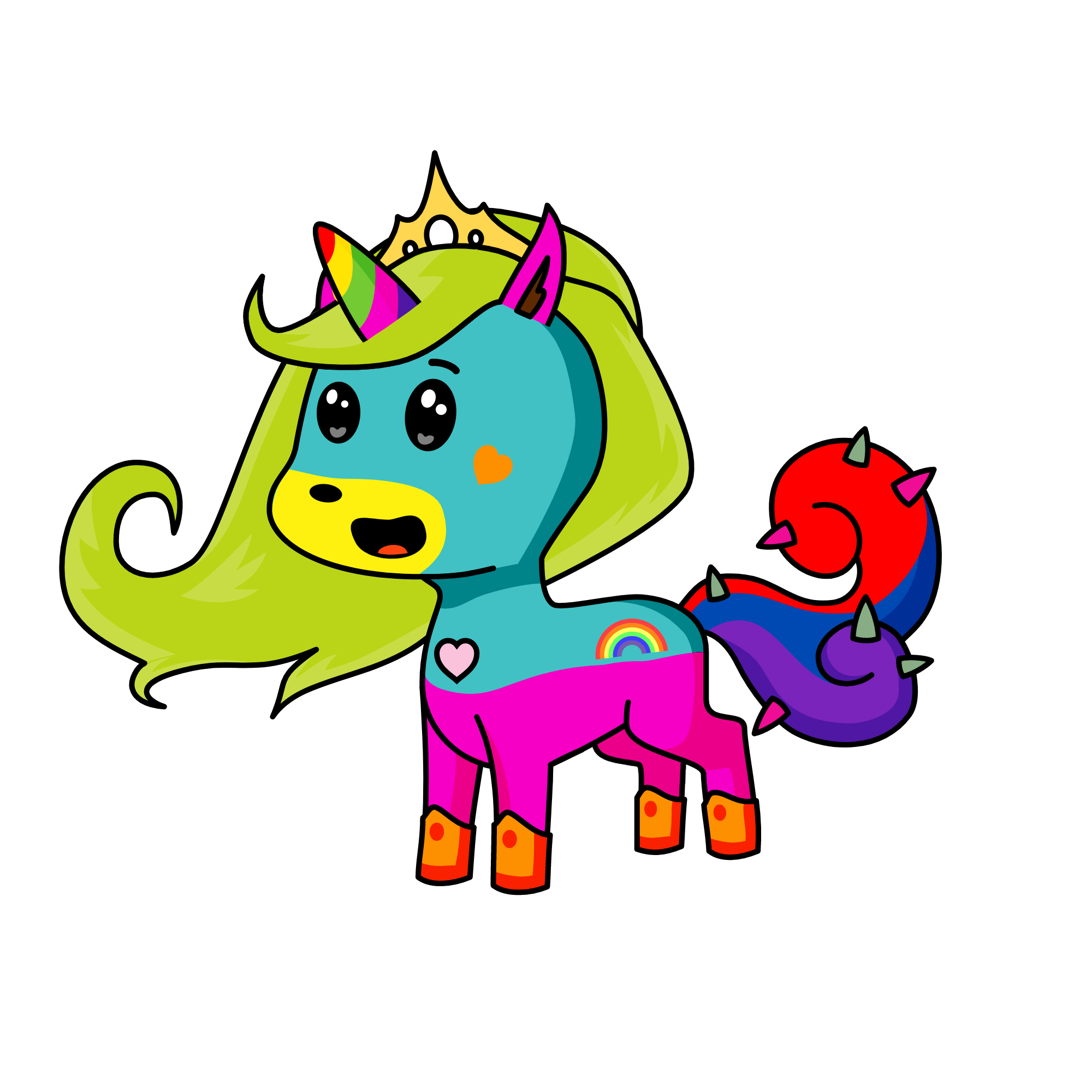 rainbow sparkles poop, the unicorn