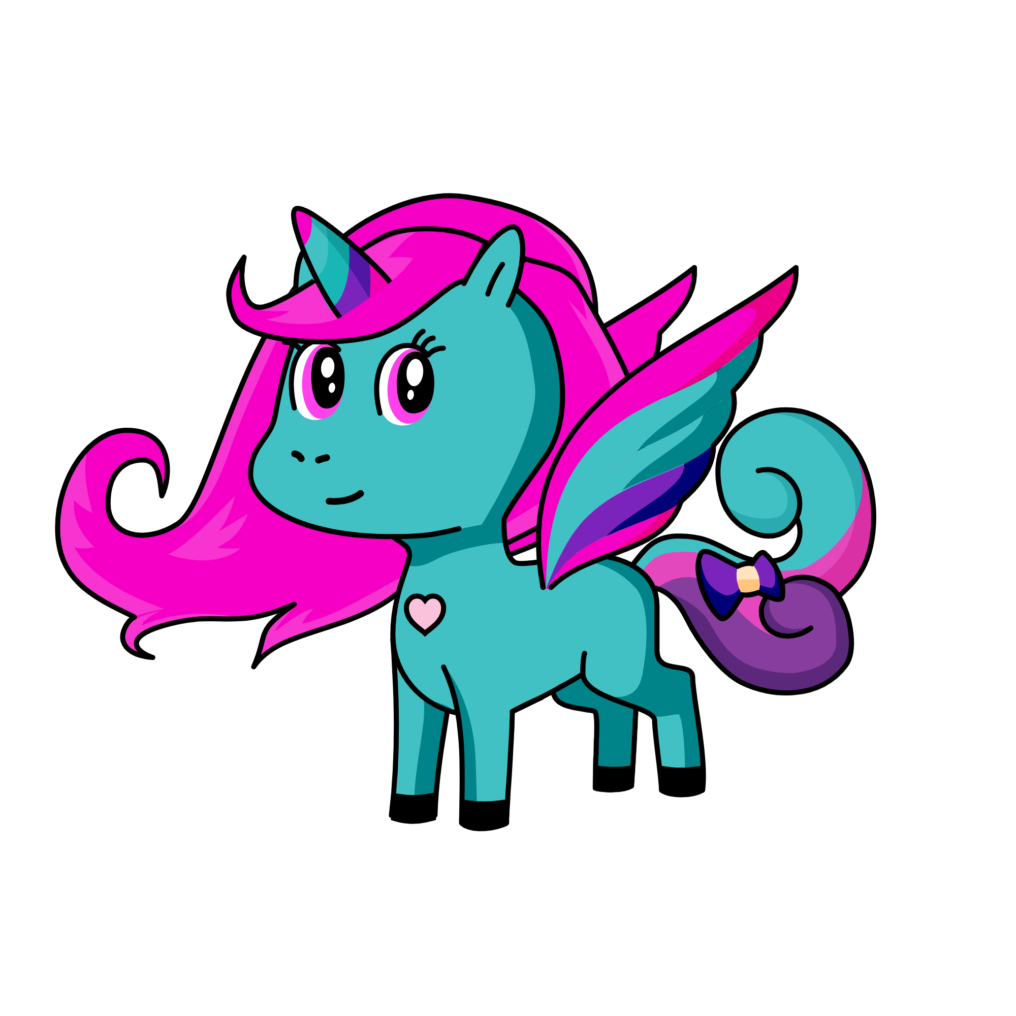 Pinky, the unicorn