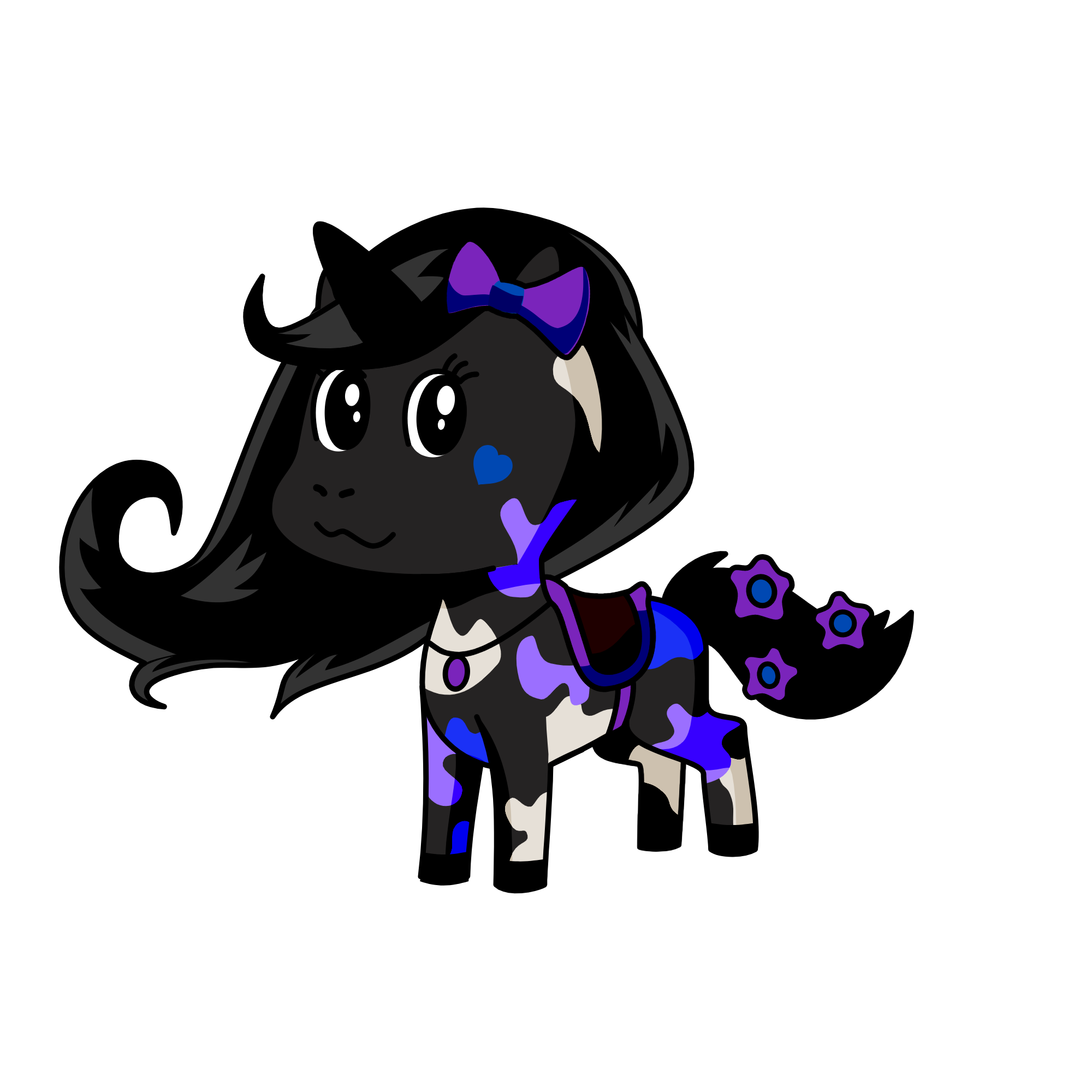 Blacky, the unicorn
