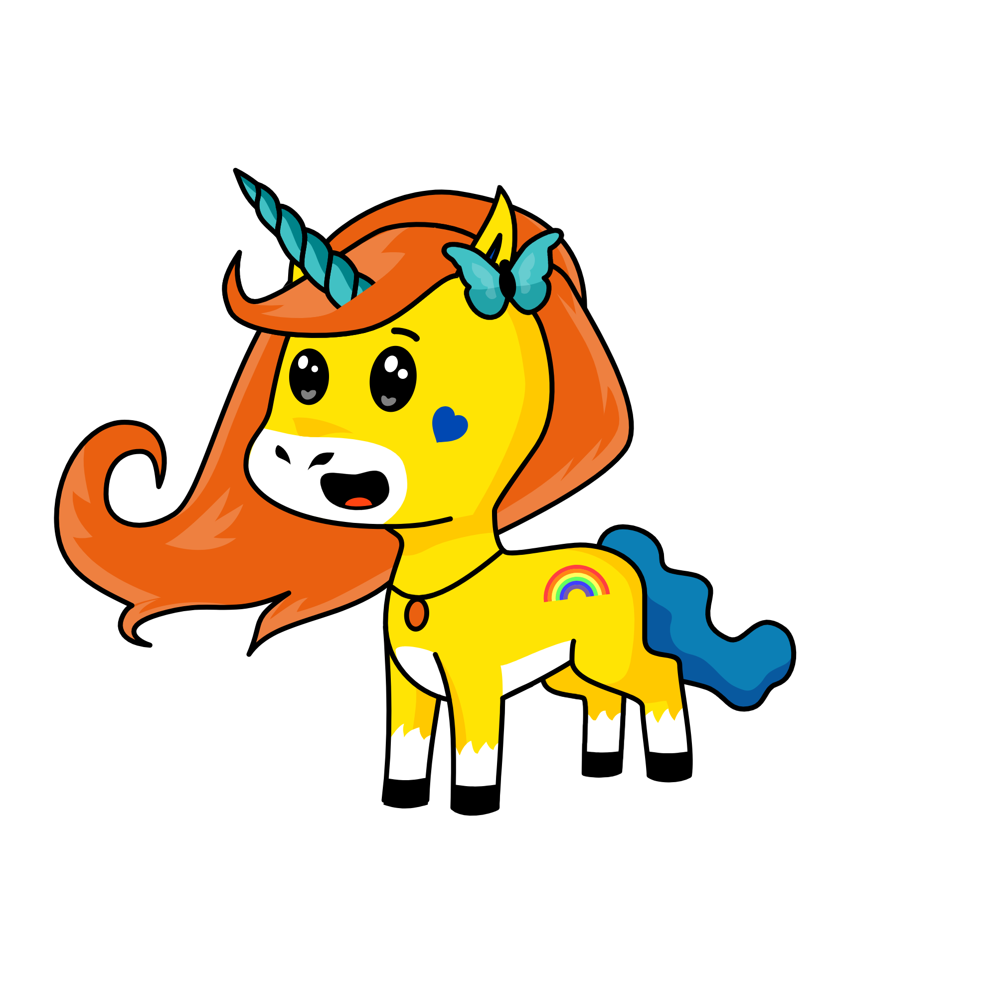 butter fly, the unicorn