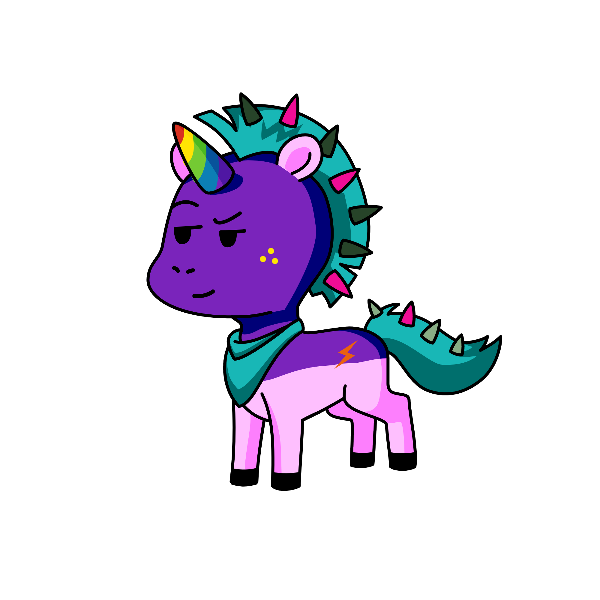 snow boy, the unicorn