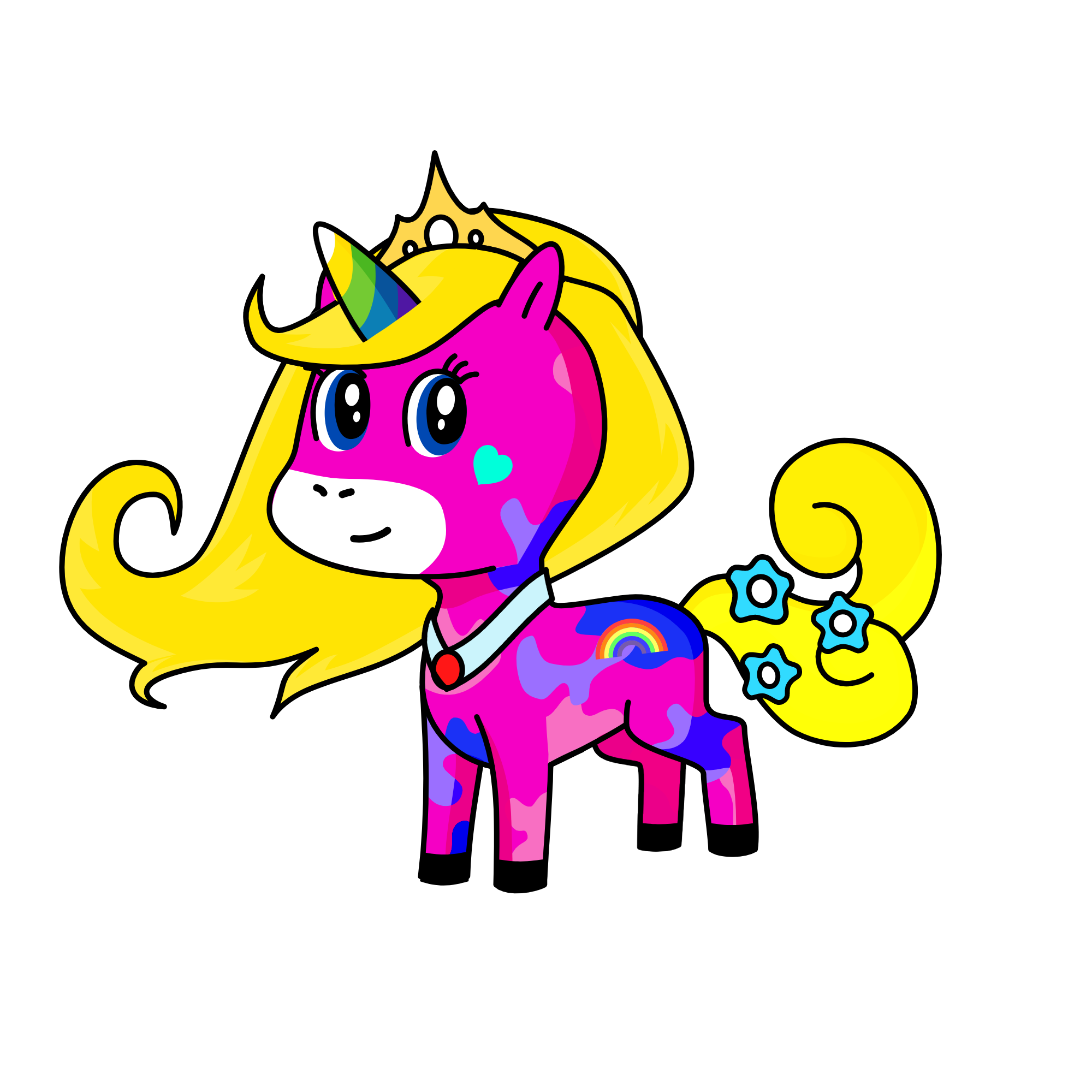 Fuschia, the unicorn