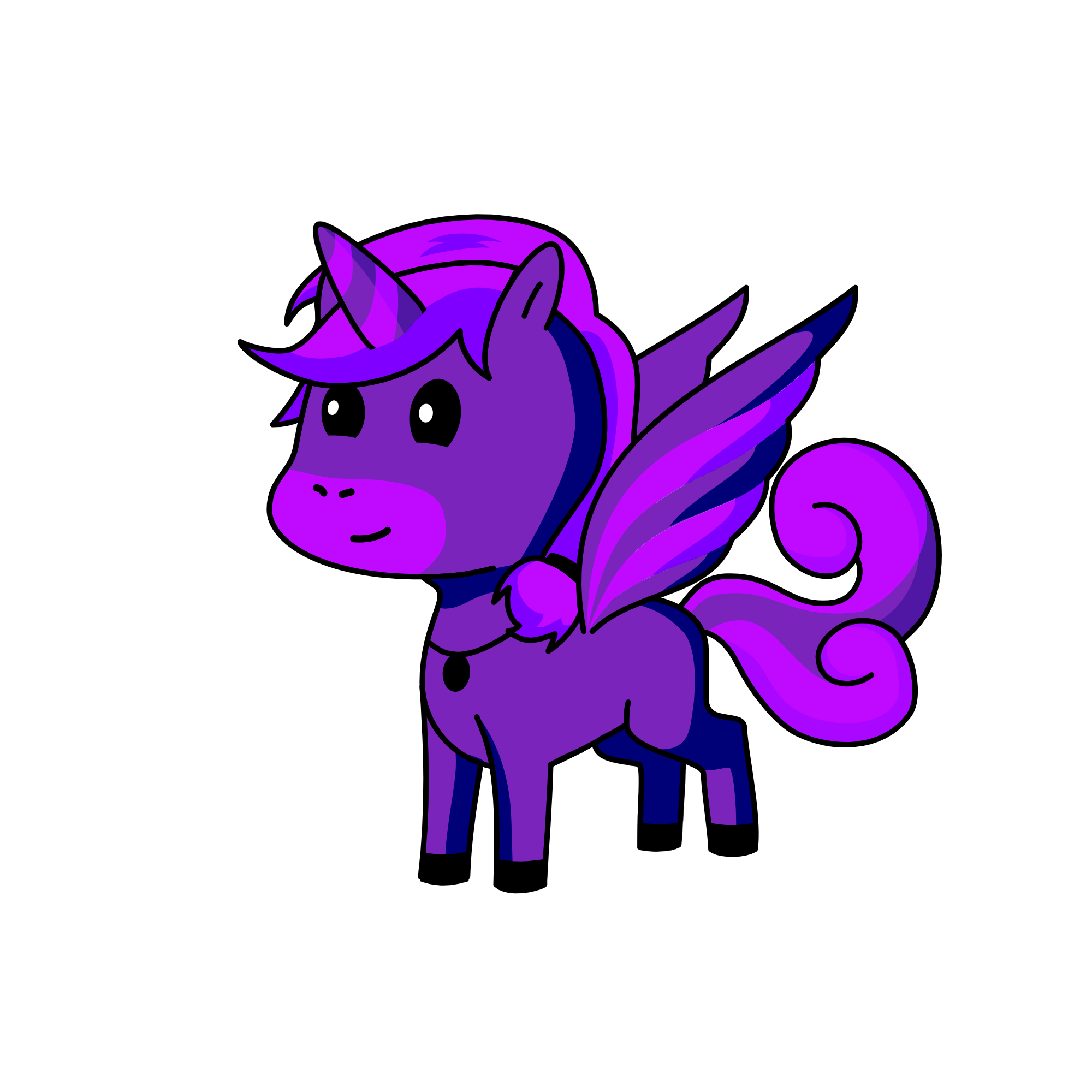 purple pritty, the unicorn