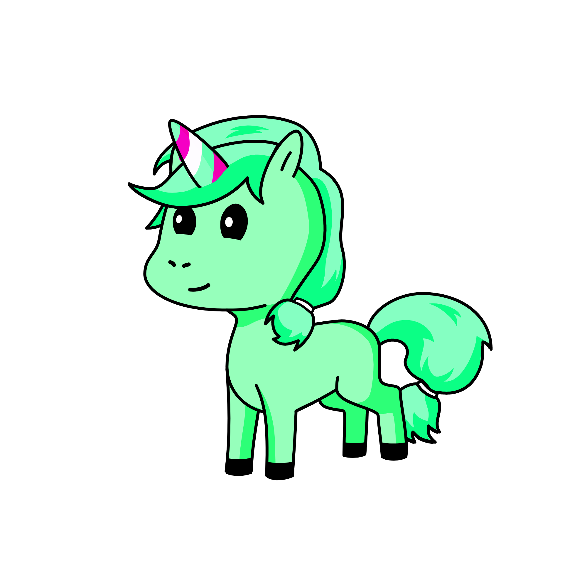 Minty rainbowa, the unicorn