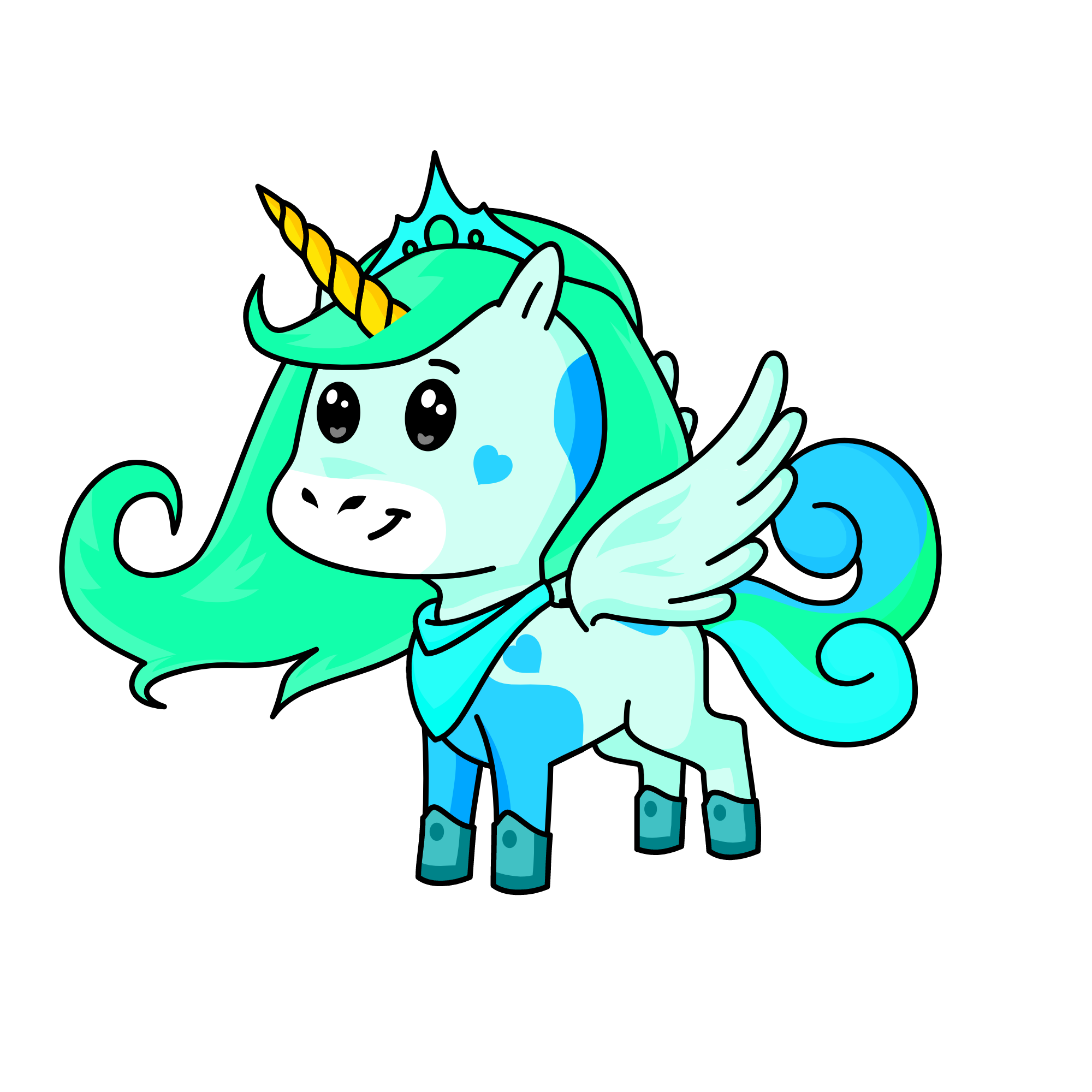 Turquoise, the unicorn