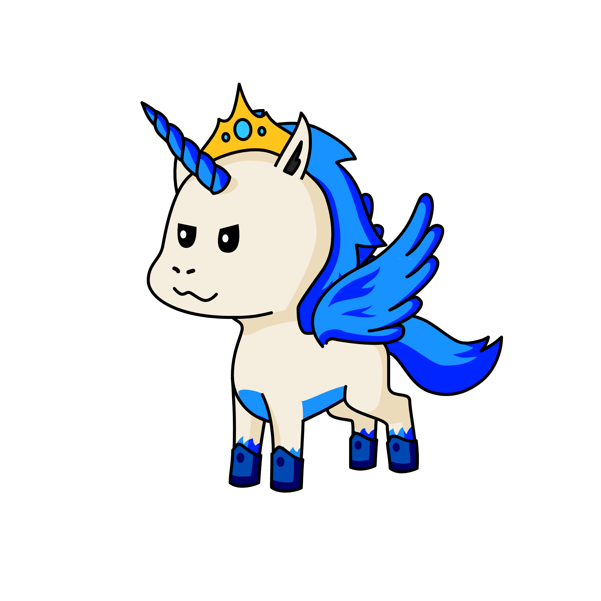 King Bluestar, the unicorn