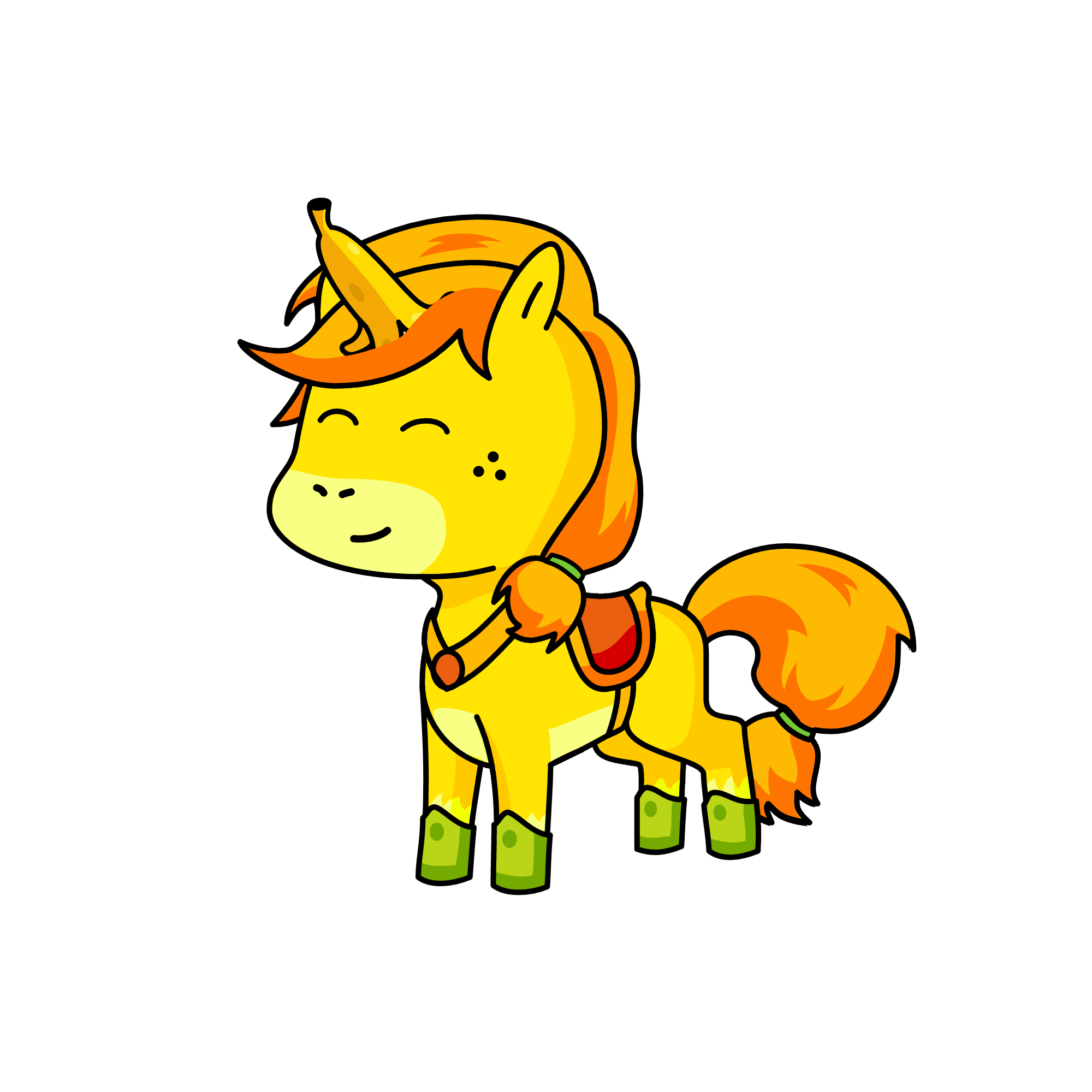 Banana Queen, the unicorn