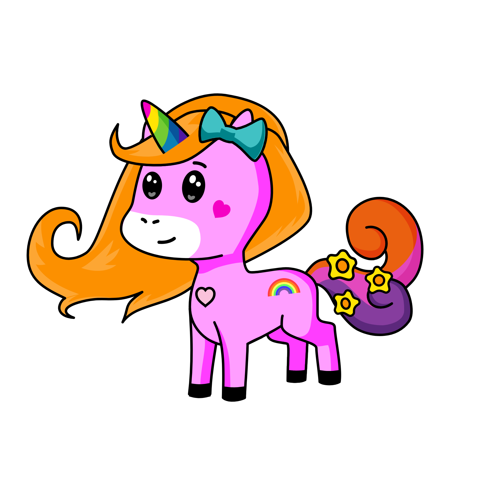 Rainbow, the unicorn