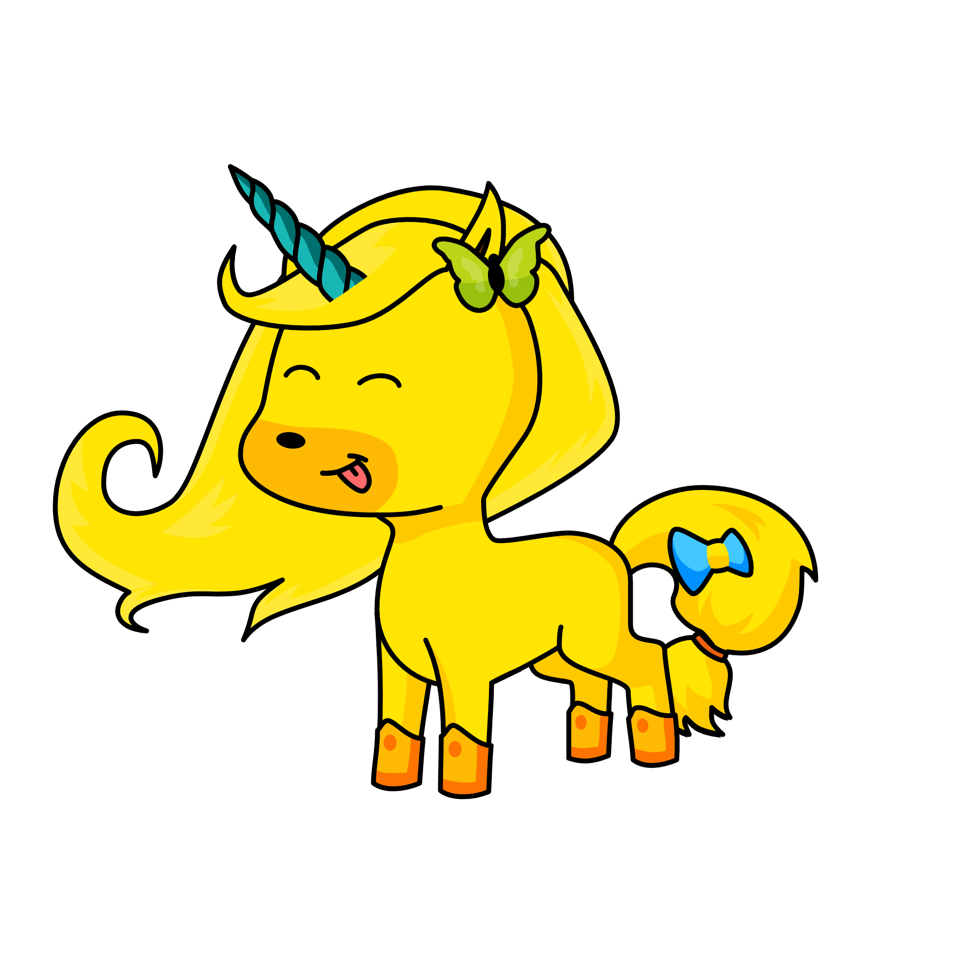 Golden, the unicorn