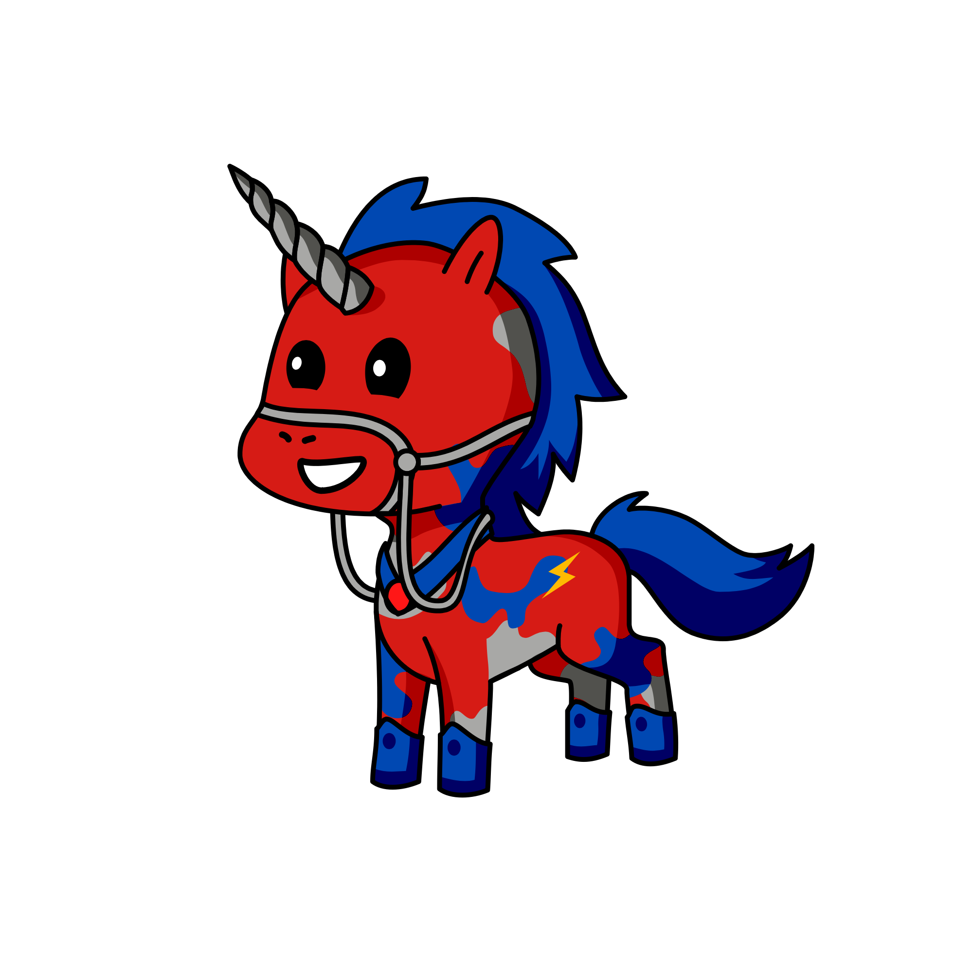 Horse danger, the unicorn